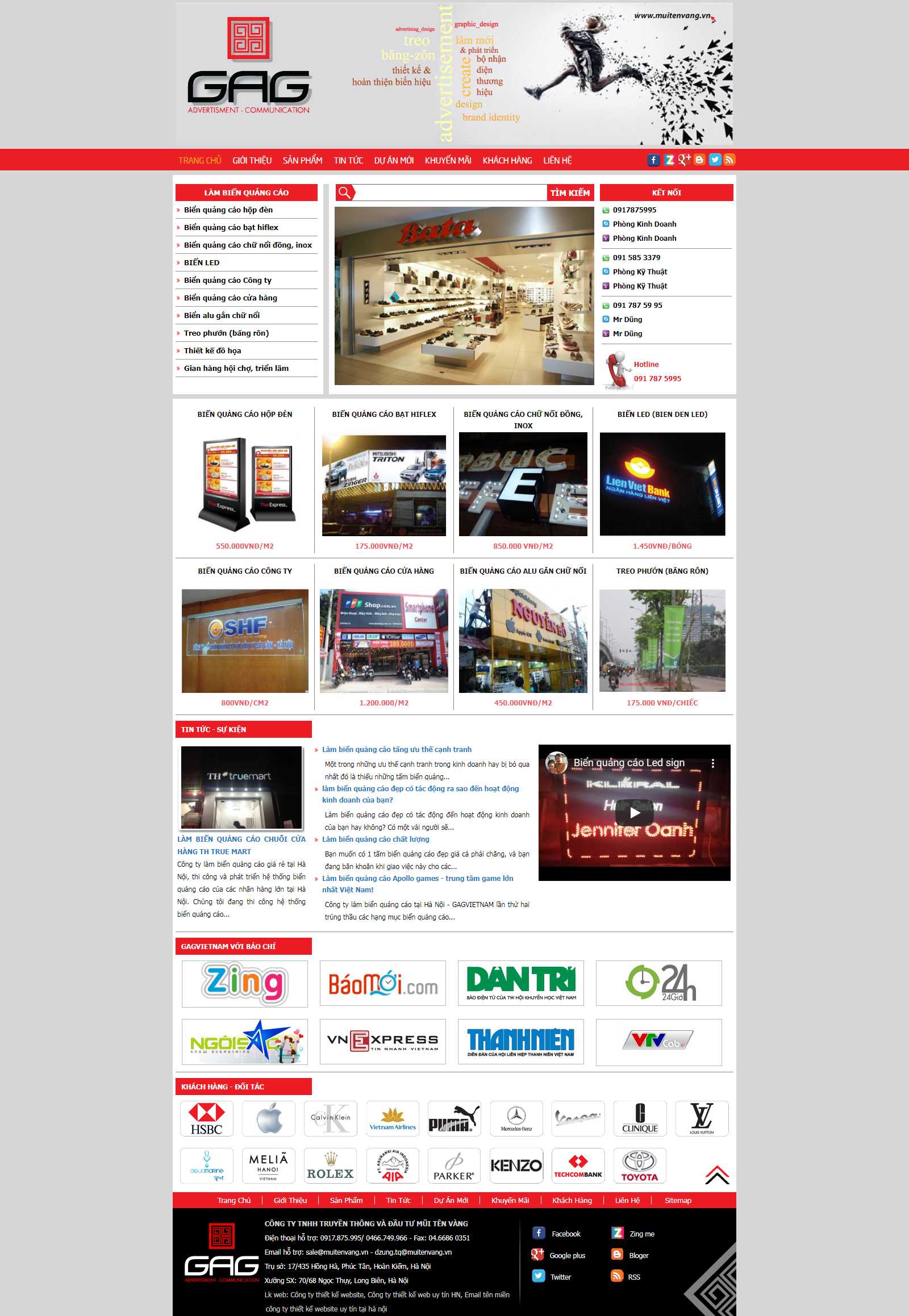 Thiết kế Website làm biển quảng cáo - muitenvang.vn - VietWebGroup.Vn