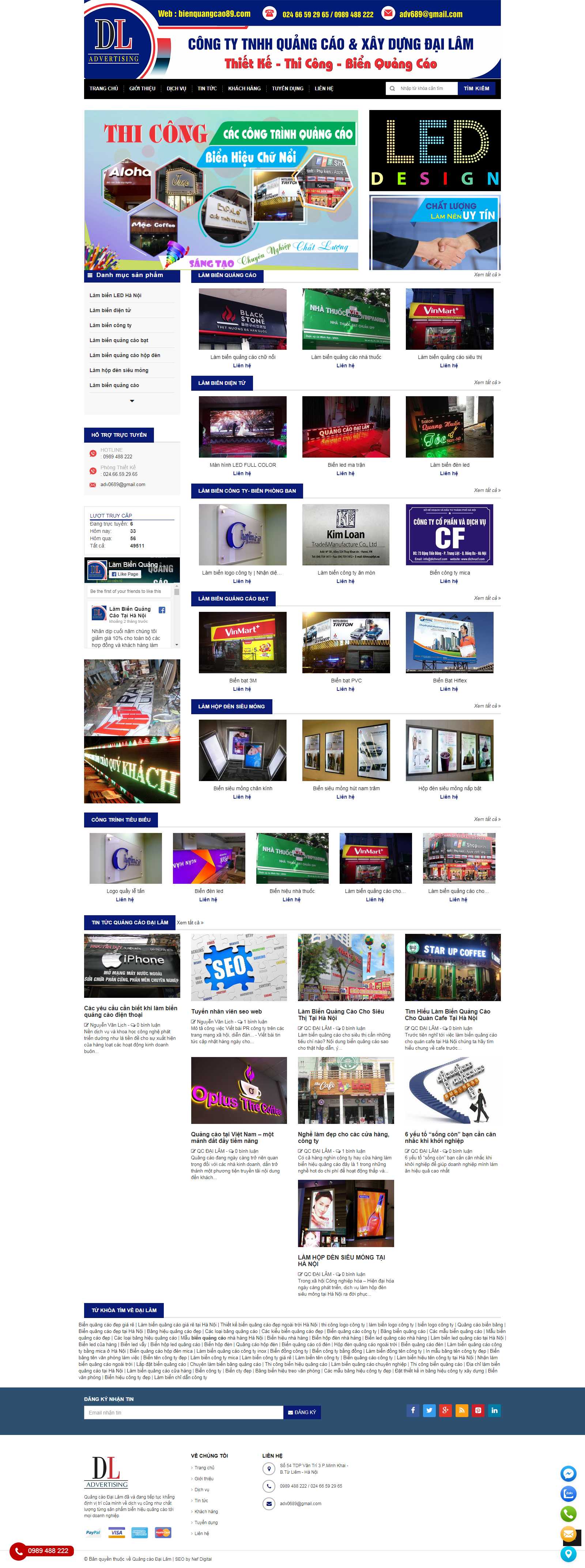 Thiết kế Website làm biển quảng cáo - bienquangcao89.com - VietWebGroup.Vn