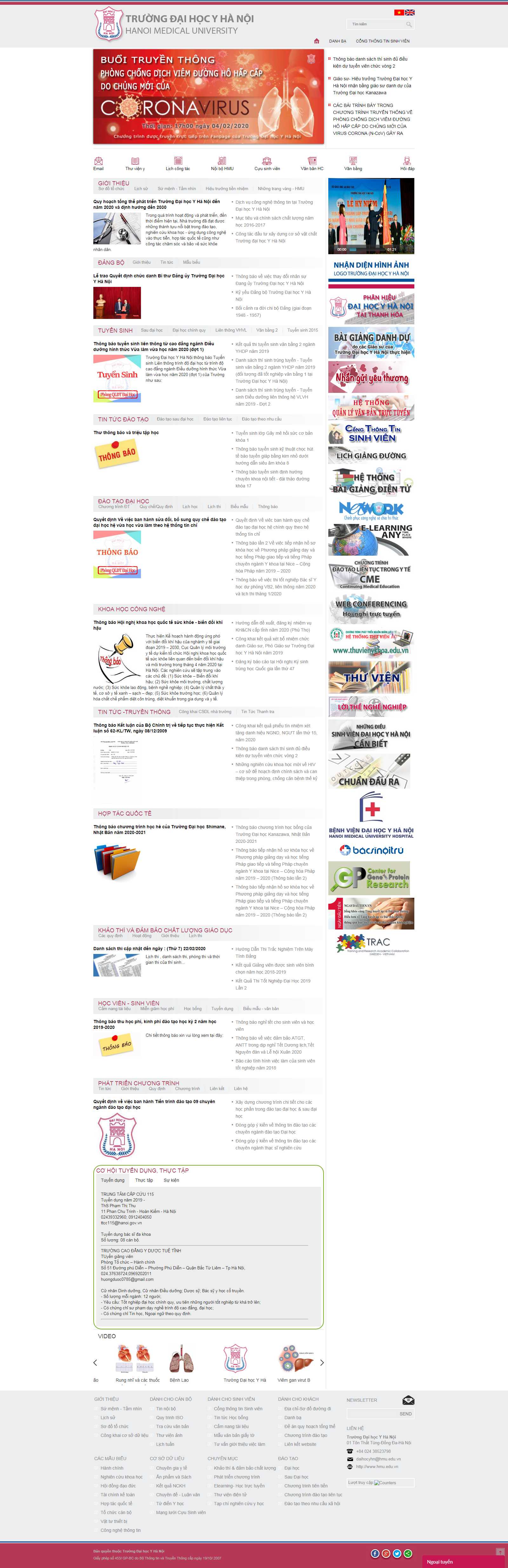 Thiết kế Website trường đại học - www.hmu.edu.vn - VietWebGroup.Vn