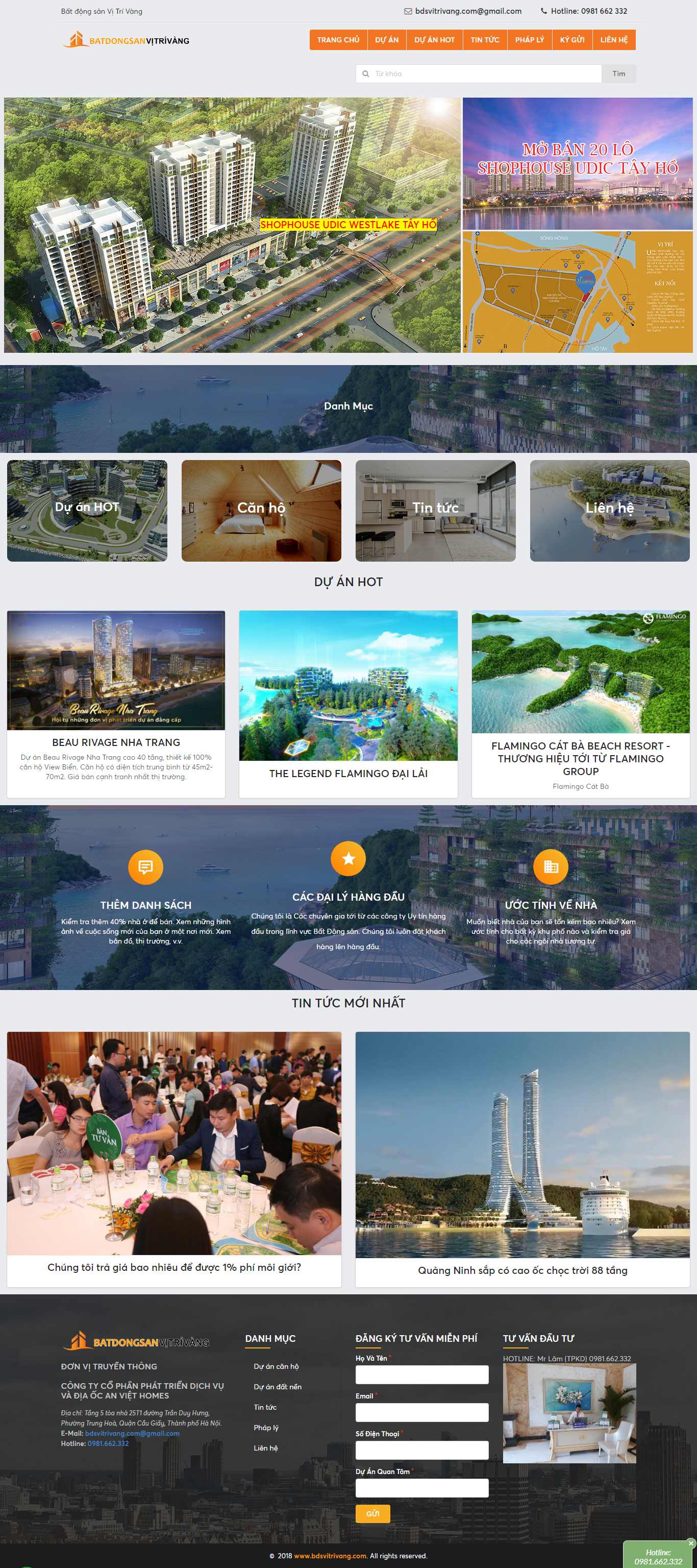Thiết kế Website dự án bds - www.bdsvitrivang.com - VietWebGroup.Vn