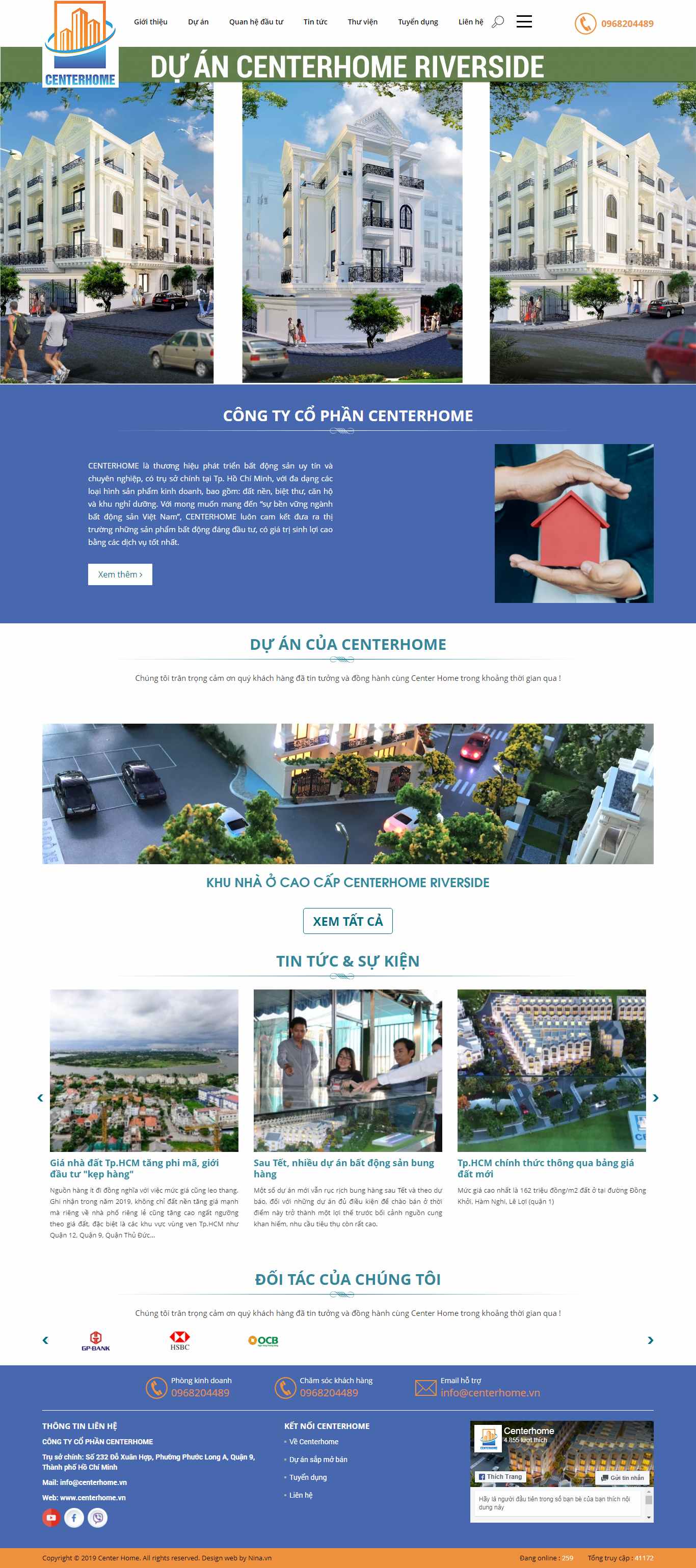 Thiết kế Website dự án bds - centerhome.vn - VietWebGroup.Vn