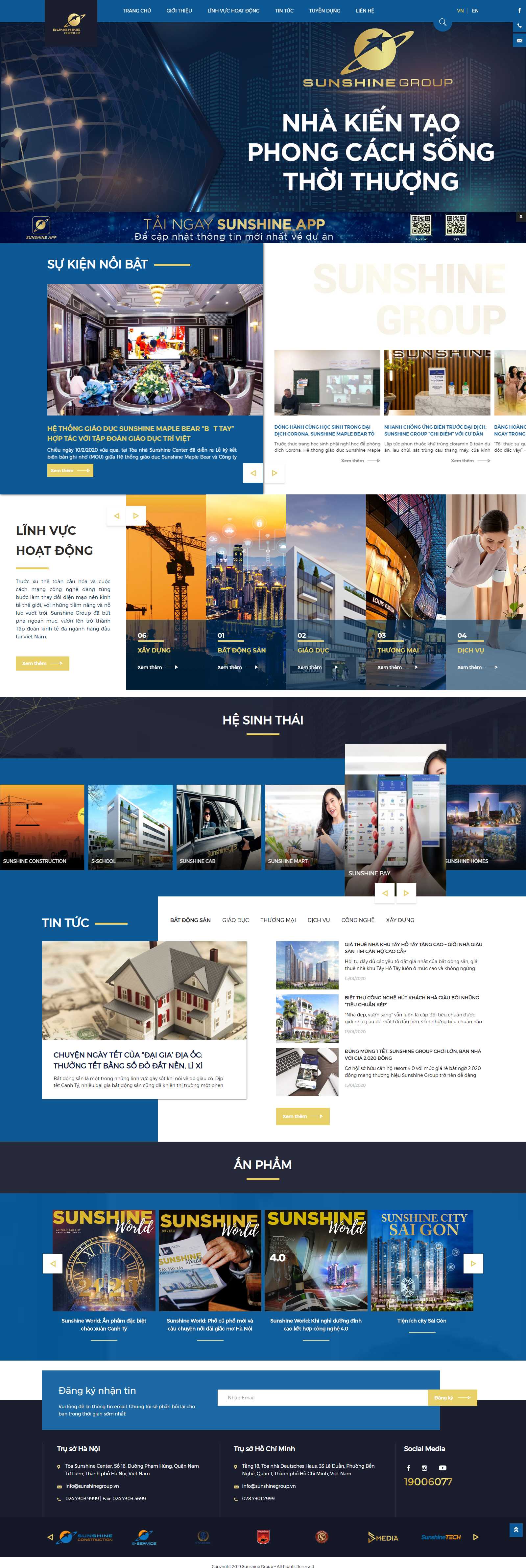 Thiết kế Website tập đoàn - sunshinegroup.vn - VietWebGroup.Vn