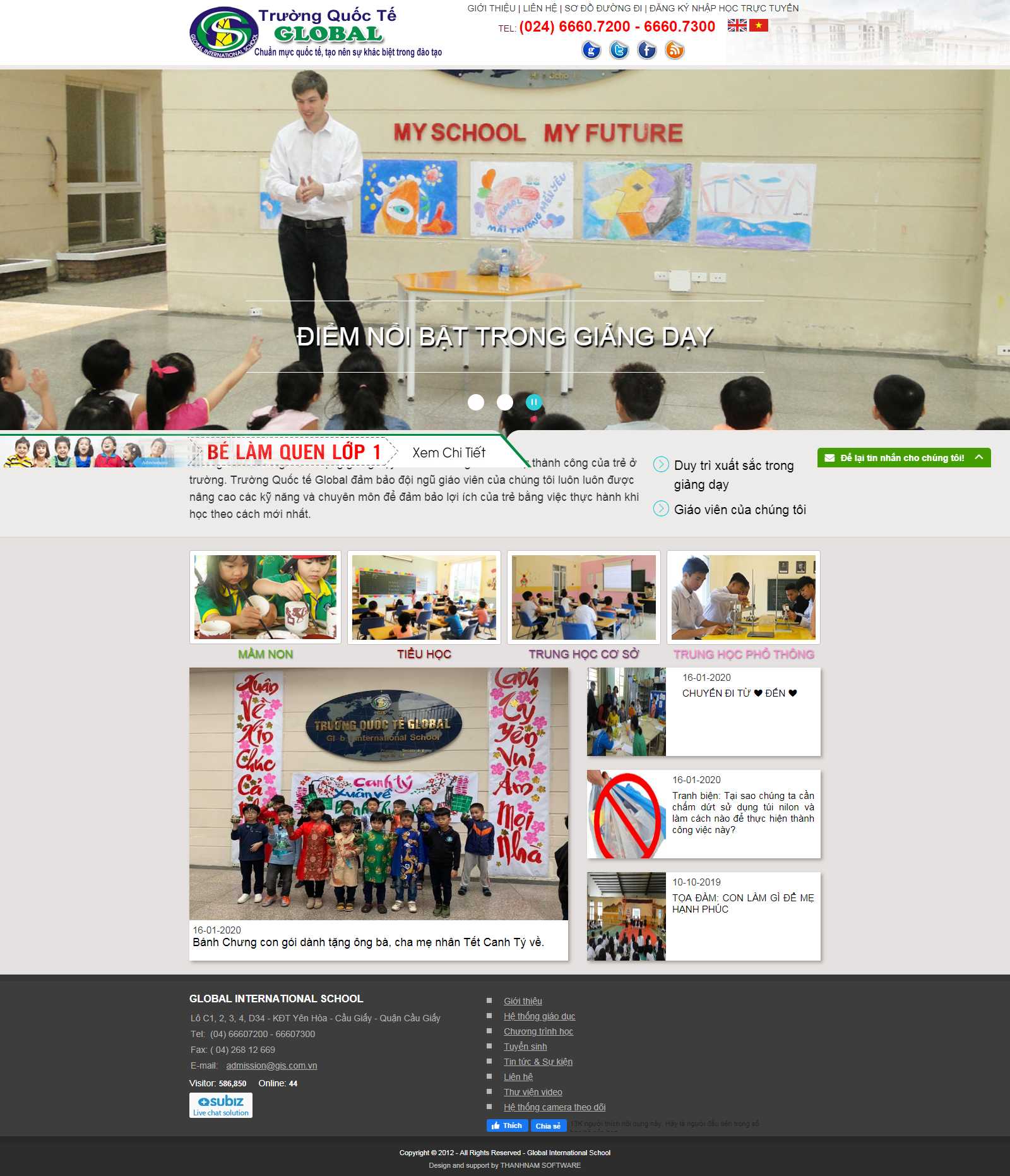 Thiết kế Website trường phổ thông - gis.com.vn - VietWebGroup.Vn
