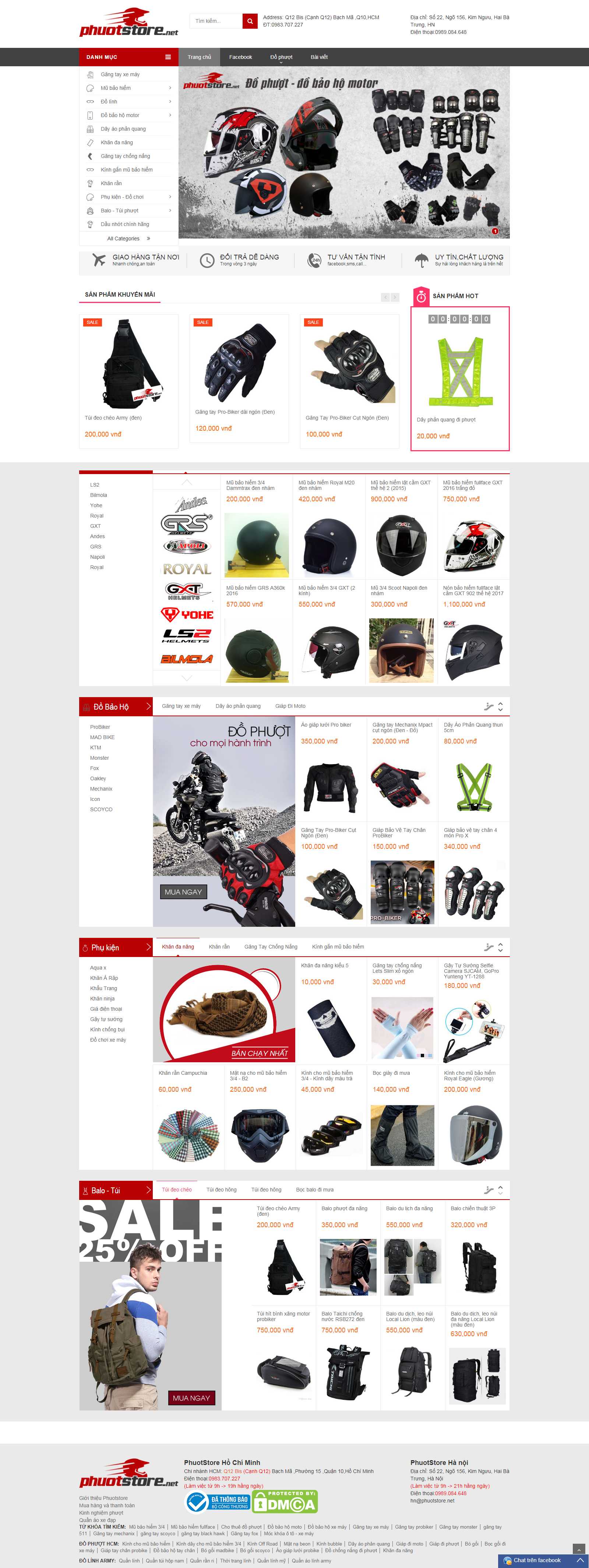 Thiết kế Website bán đồ phượt - phuotstore.net - VietWebGroup.Vn