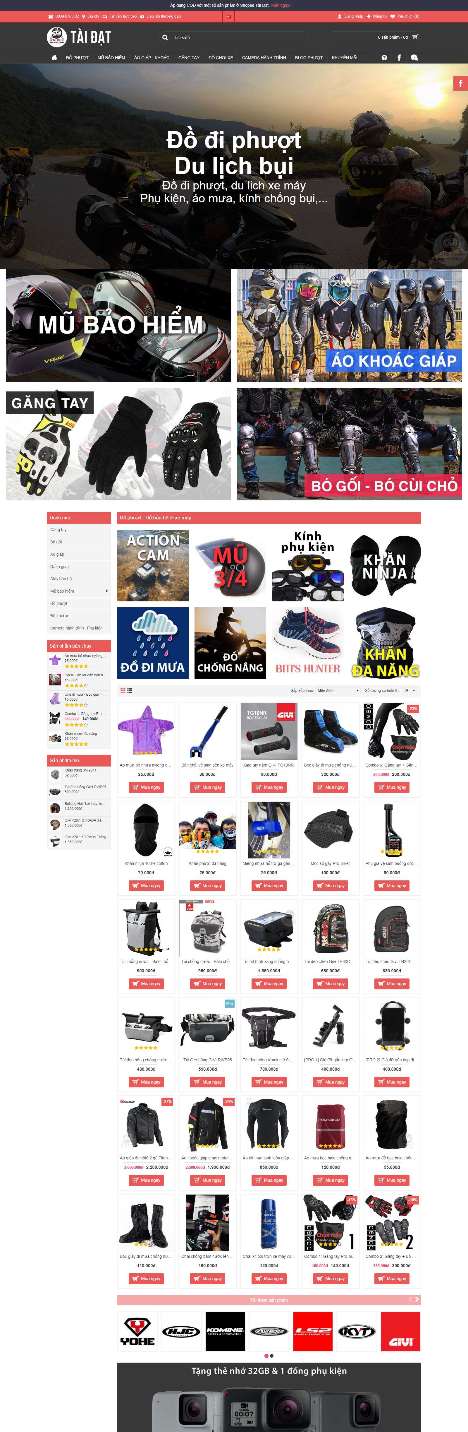 Thiết kế Website bán đồ phượt - pro-biker.vn - VietWebGroup.Vn