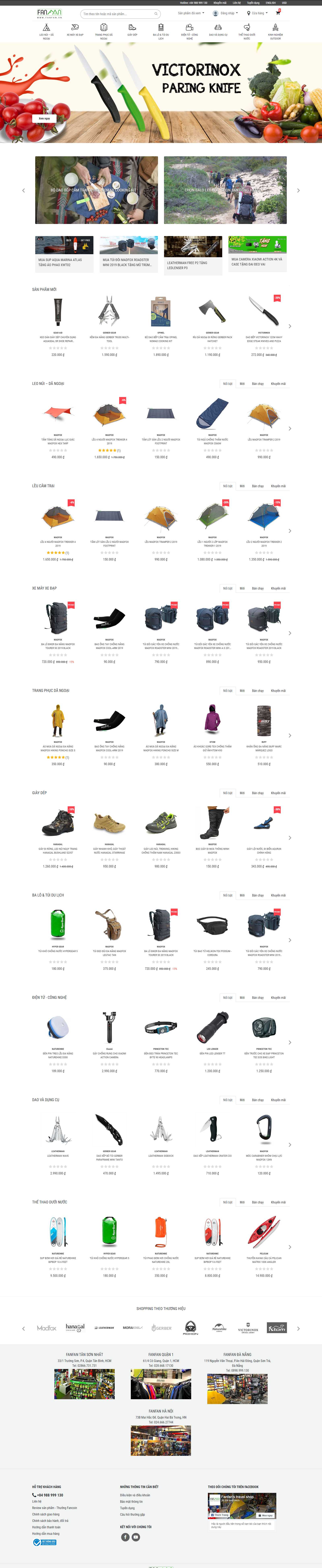 Thiết kế Website bán đồ phượt - fanfan.vn - VietWebGroup.Vn