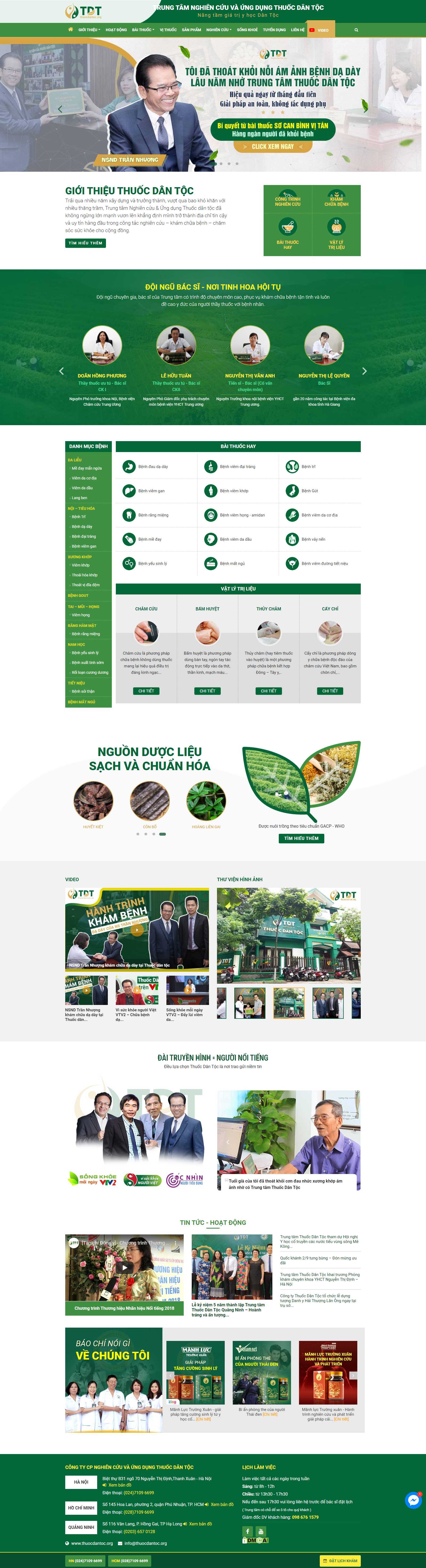 Thiết kế Website nhà thuốc đông y - www.thuocdantoc.org - VietWebGroup.Vn