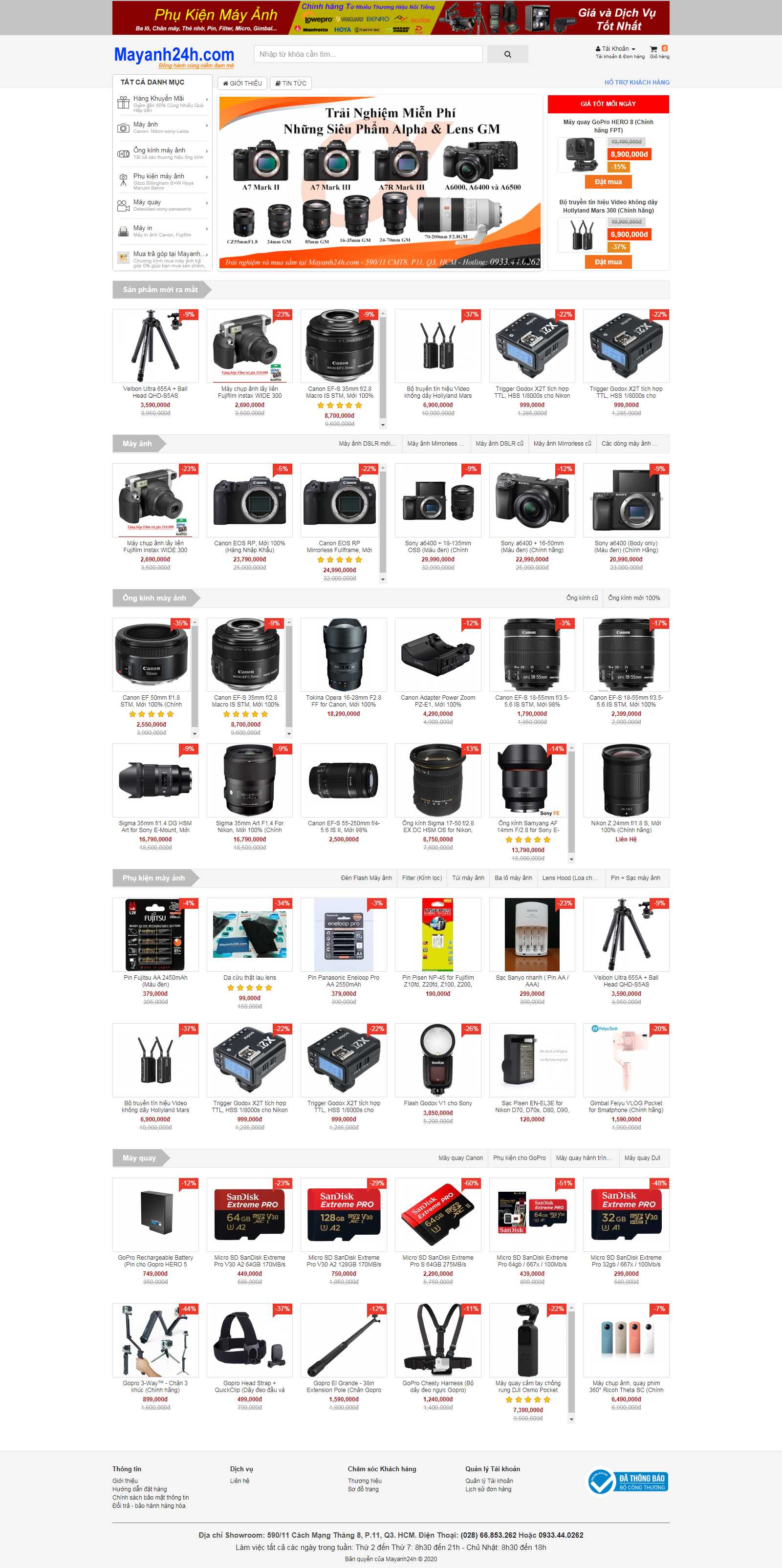 Thiết kế Website bán máy ảnh - mayanh24h.com - VietWebGroup.Vn