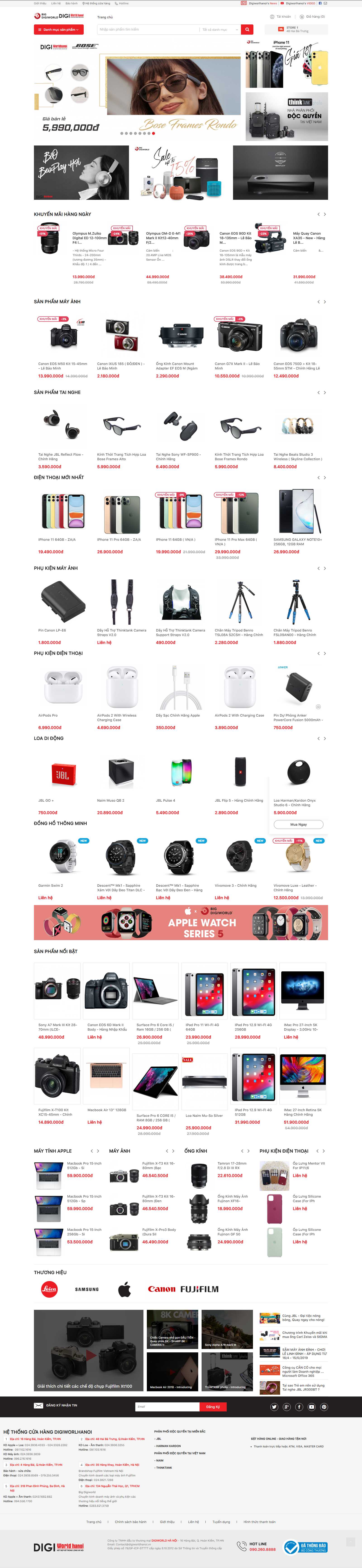 Thiết kế Website bán máy ảnh - digiworldhanoi.vn - VietWebGroup.Vn