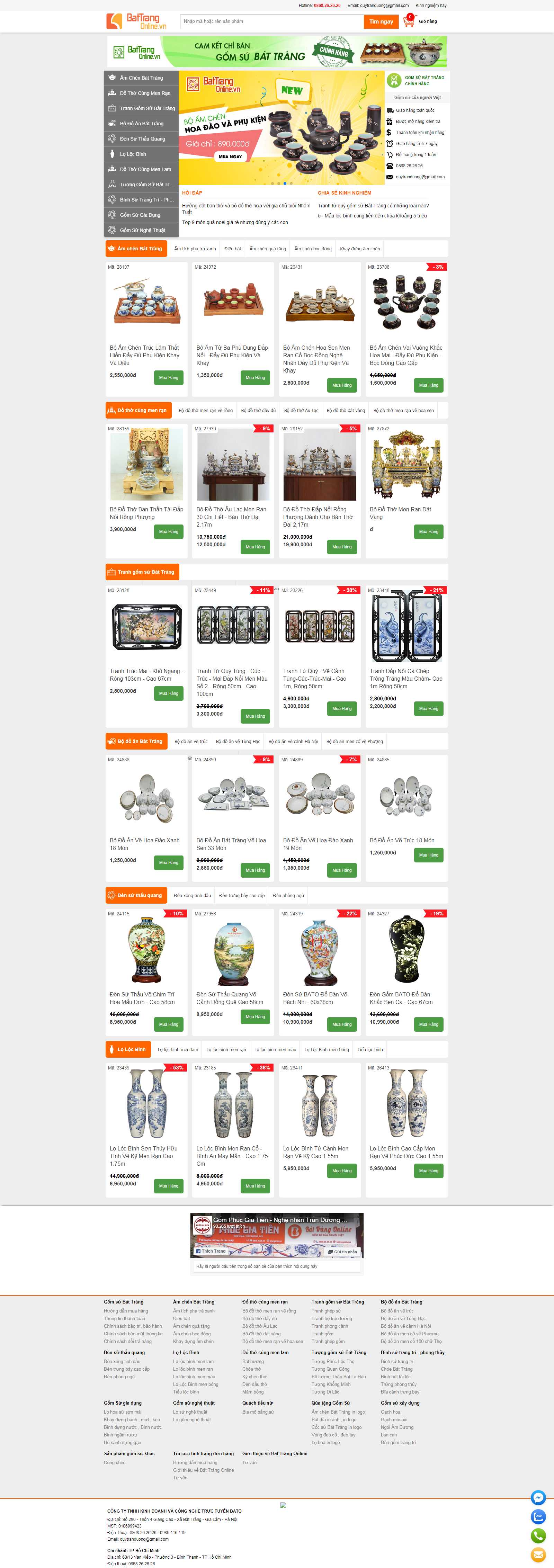 Thiết kế Website đồ thờ cúng - battrangonline.vn - VietWebGroup.Vn