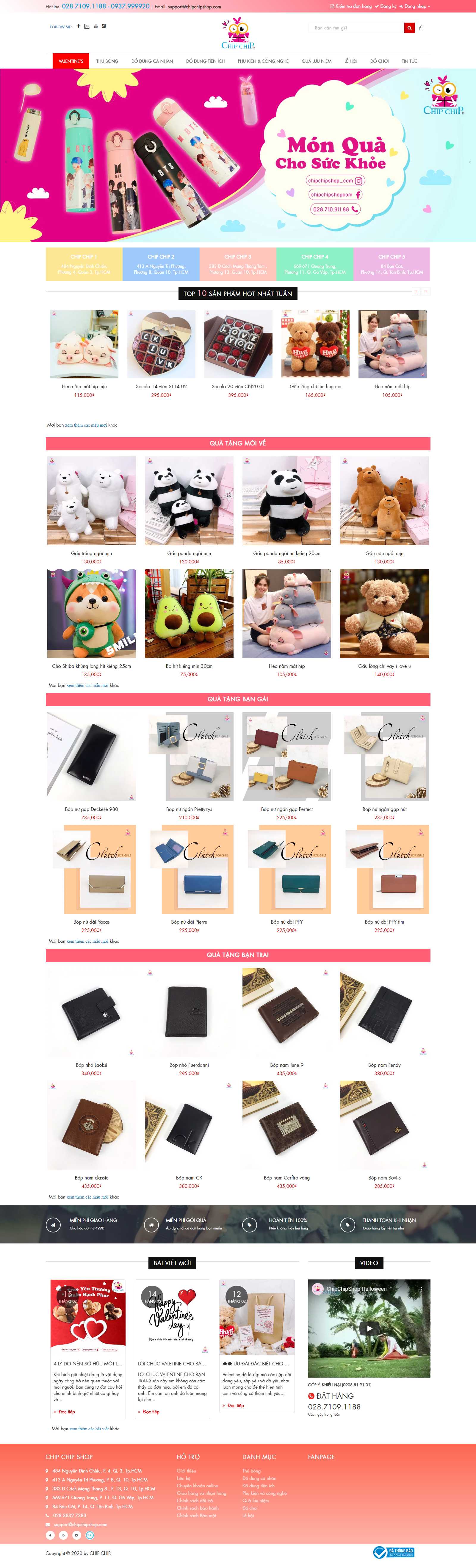 Thiết kế Website đồ lưu niệm - chipchipshop.com - VietWebGroup.Vn