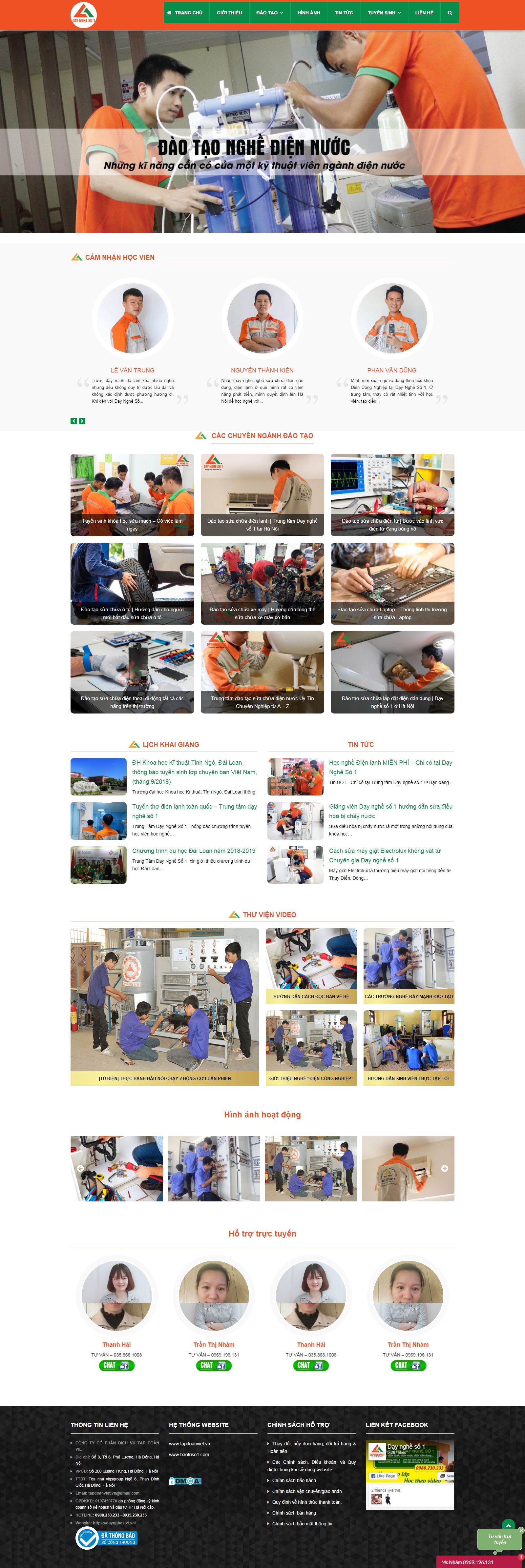 Thiết kế Website sửa chữa ô tô - dayngheso1.vn - VietWebGroup.Vn