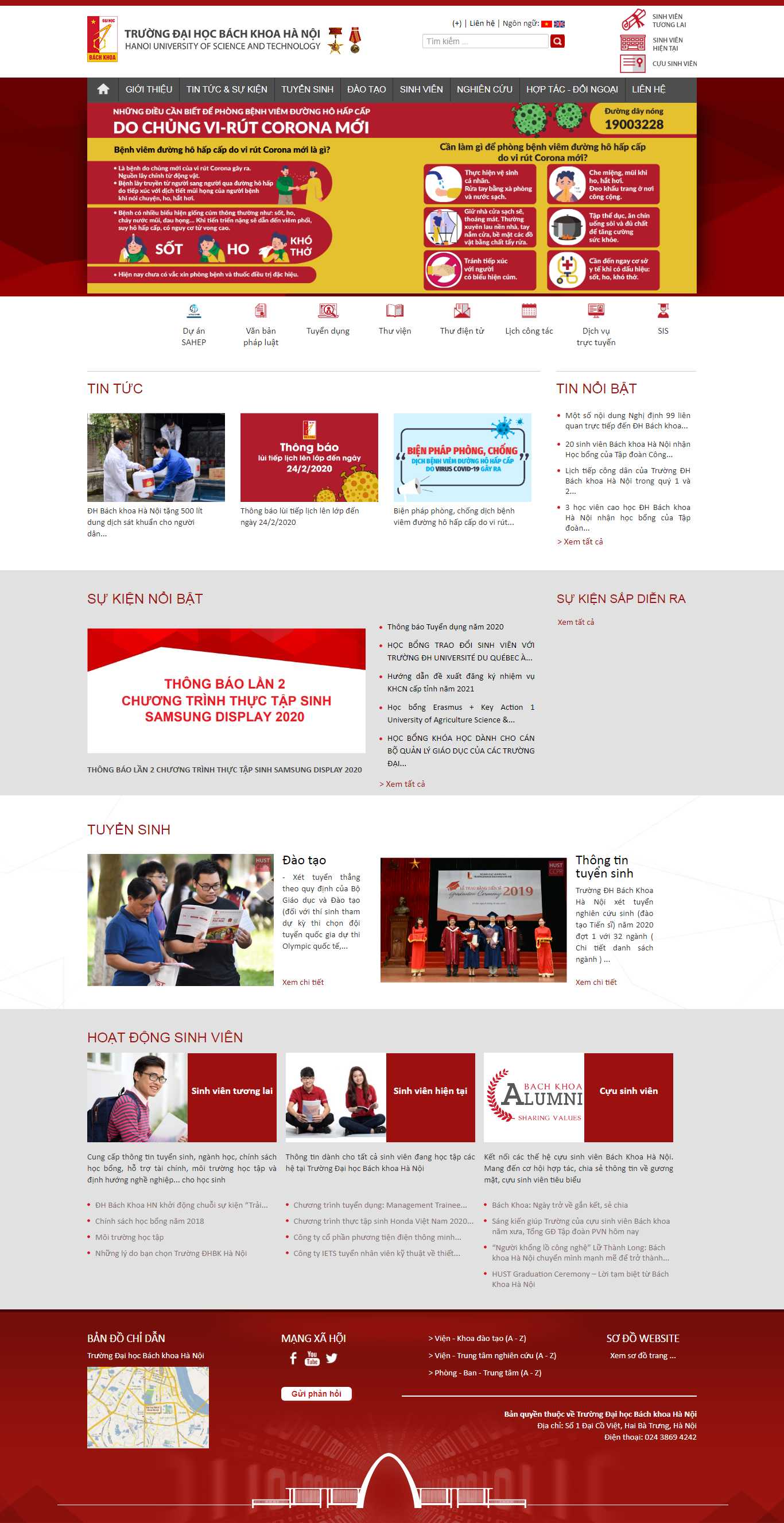 Thiết kế Website trường đại học - www.hust.edu.vn - VietWebGroup.Vn