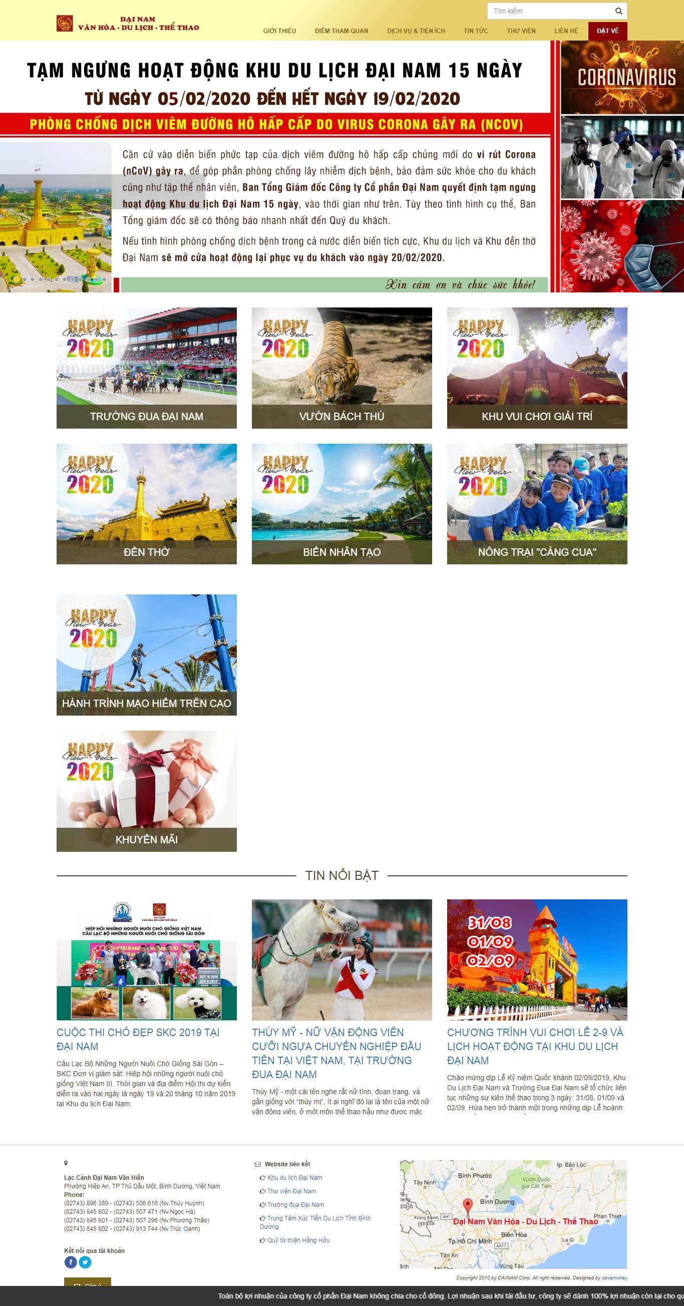 Thiết kế Website khu vui chơi - khudulichdainam.vn - VietWebGroup.Vn