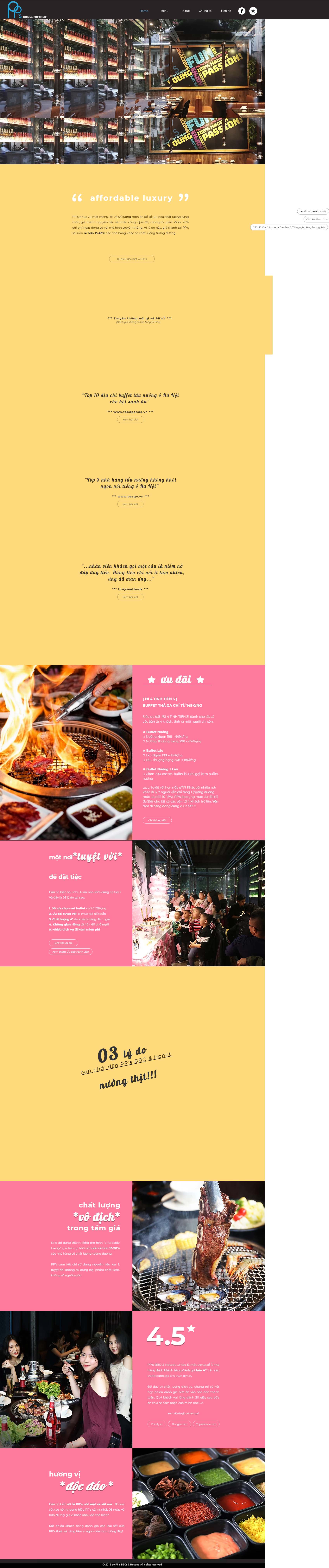 Thiết kế Website nhà hàng lẩu nướng - www.ppsbbq.vn - VietWebGroup.Vn