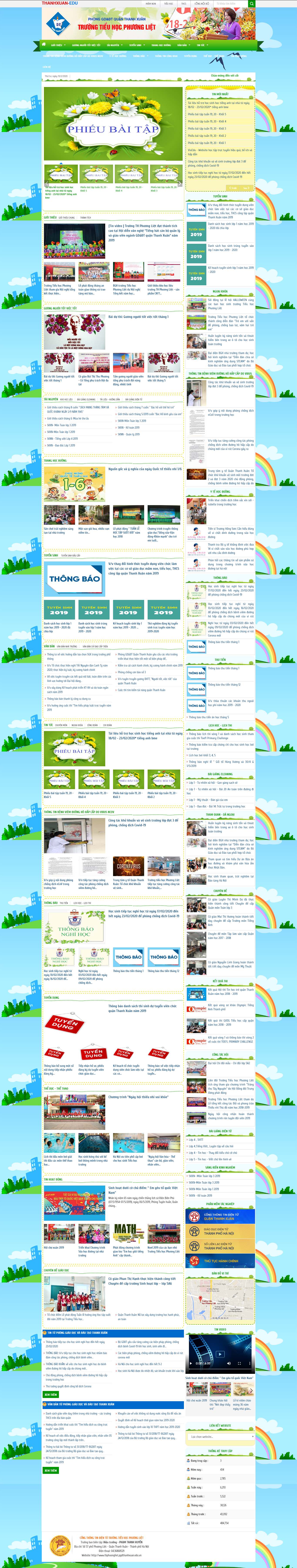 Thiết kế Website trường tiểu học - thphuongliet.pgdthanhxuan.edu.vn - VietWebGroup.Vn