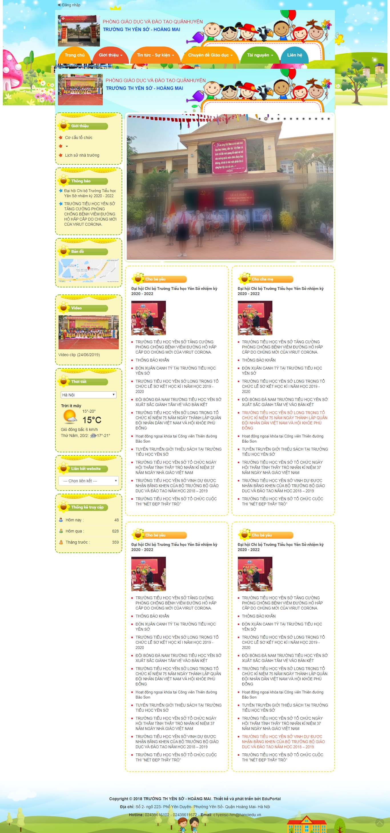 Thiết kế Website trường tiểu học - tieuhocyenso.edu.vn - VietWebGroup.Vn