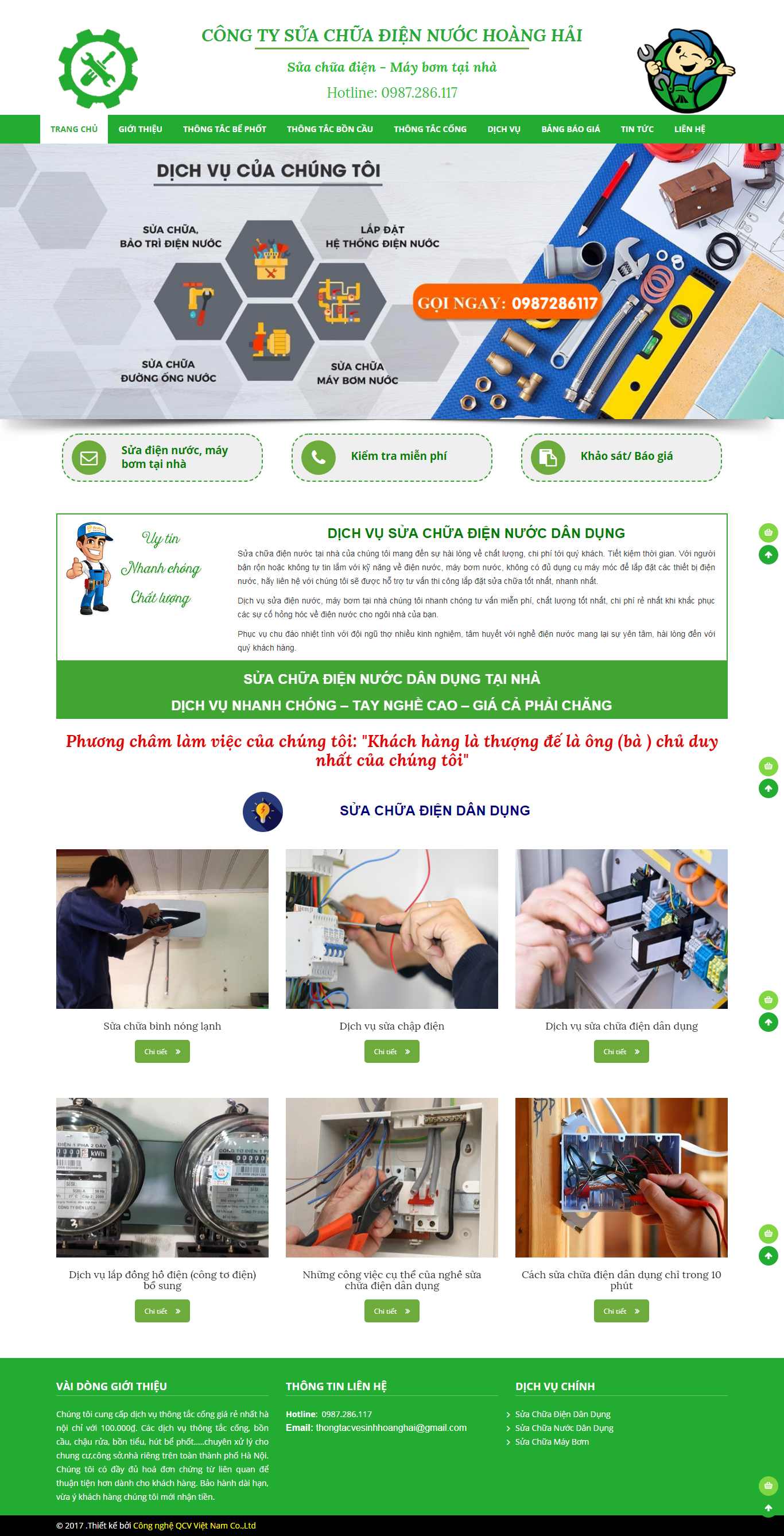 Thiết kế Website điện gia dụng - suachuadiennuochoanghai.com - VietWebGroup.Vn
