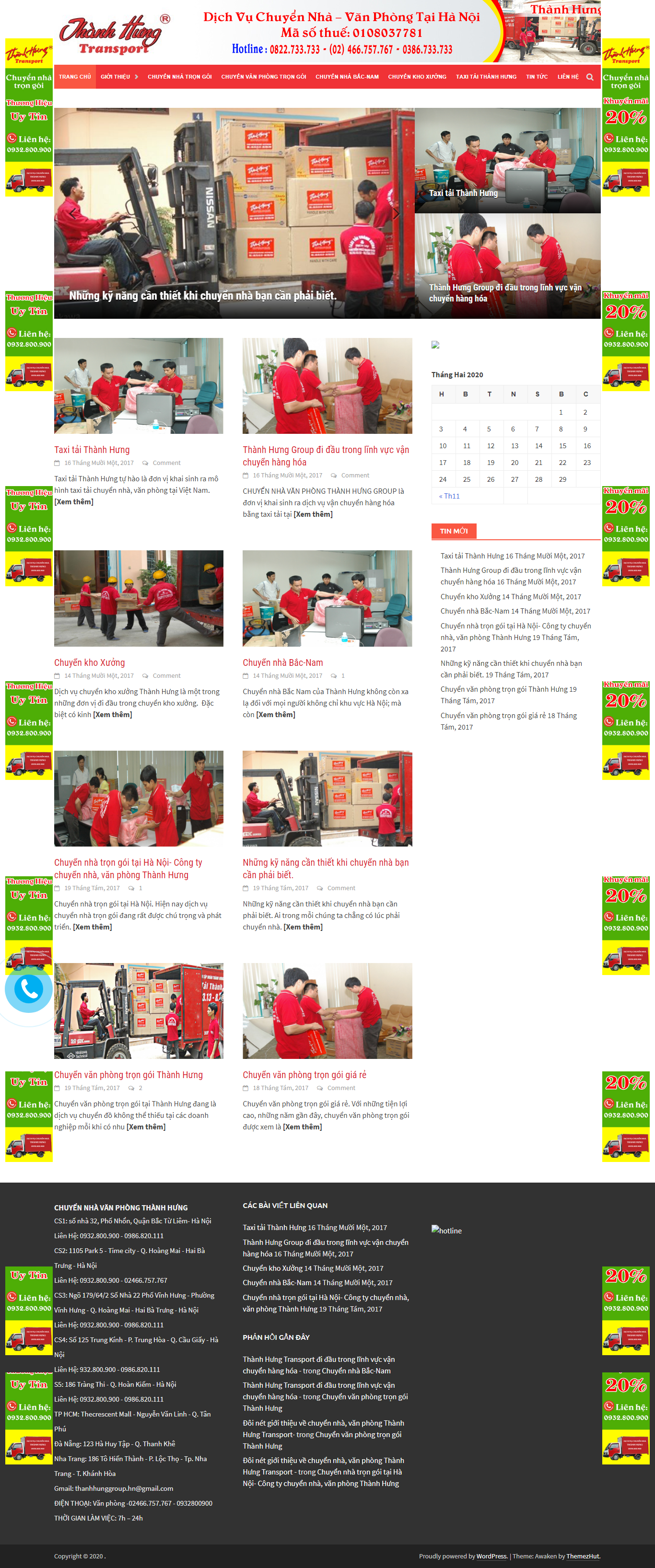 Thiết kế Website vận chuyển logistic - vantaithanhhung.net - VietWebGroup.Vn