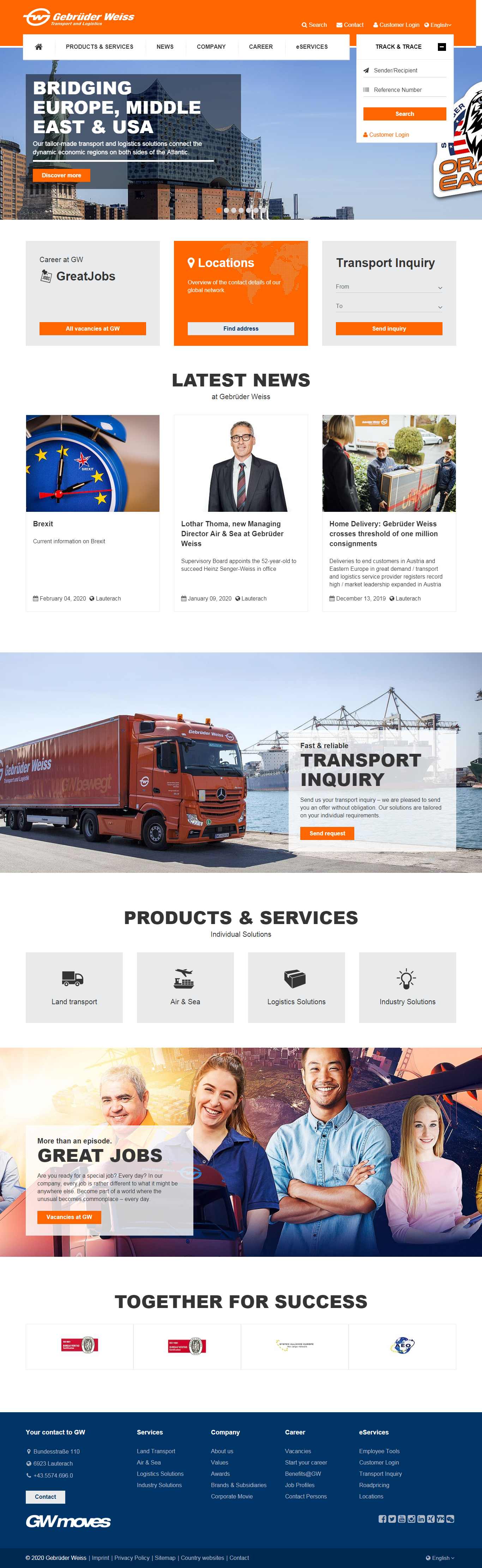 Thiết kế Website vận chuyển logistic - www.gw-world.com - VietWebGroup.Vn