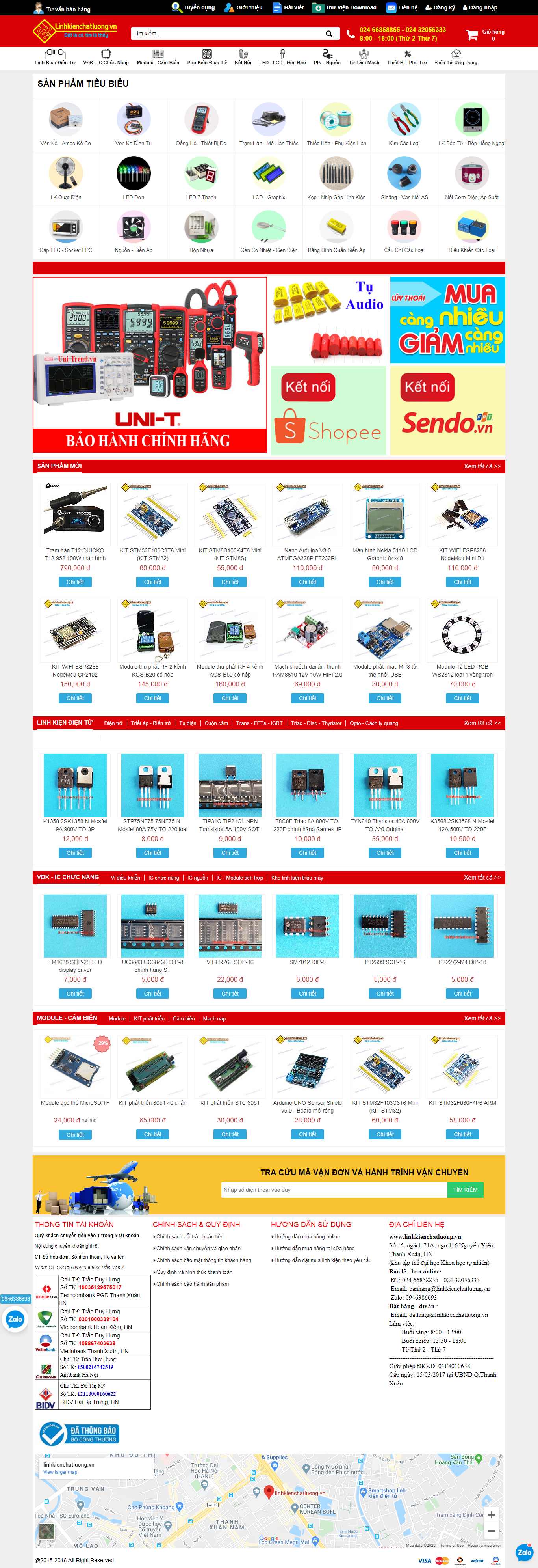 Thiết kế Website linh kiện điện tử - linhkienchatluong.vn - VietWebGroup.Vn