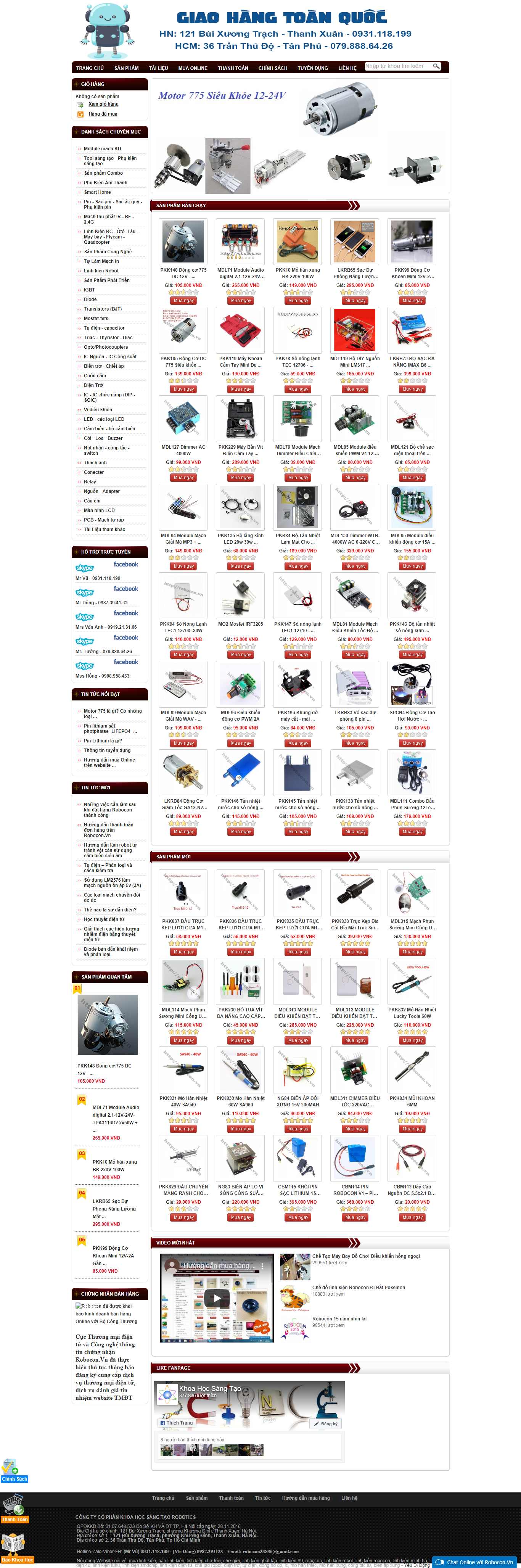 Thiết kế Website linh kiện điện tử - dailylinhkien.vn - VietWebGroup.Vn