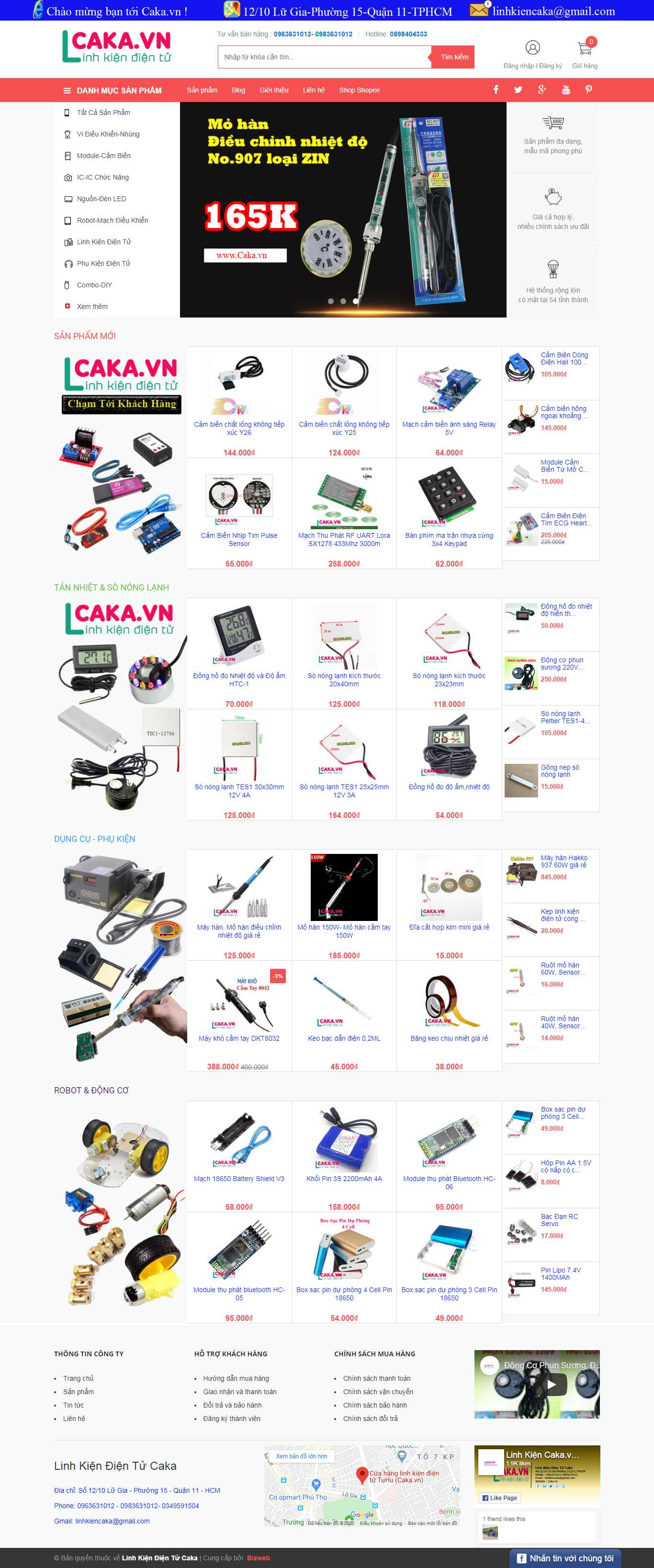 Thiết kế Website linh kiện điện tử - caka.vn - VietWebGroup.Vn