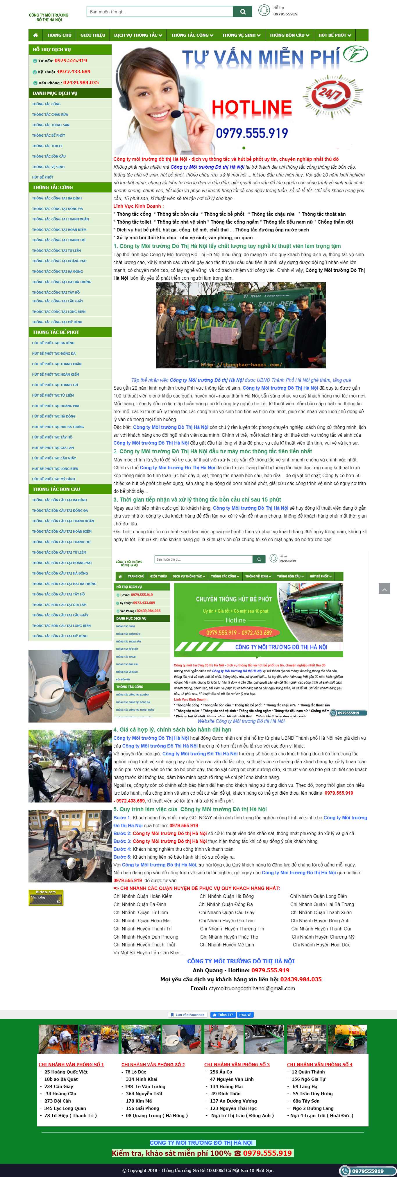 Thiết kế Website công ty môi trường - thongtac-hanoi.com - VietWebGroup.Vn