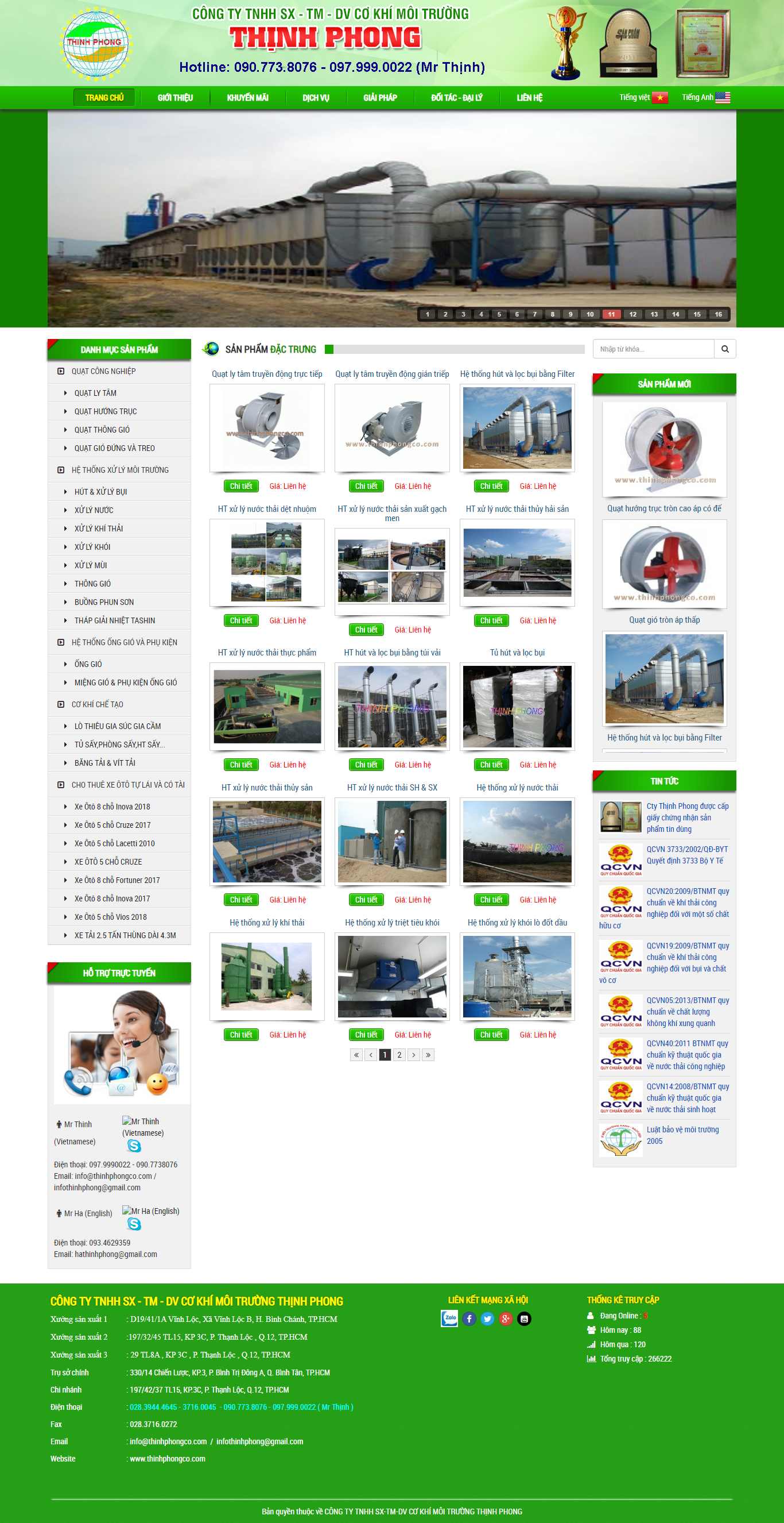 Thiết kế Website công ty môi trường - thinhphongco.com - VietWebGroup.Vn