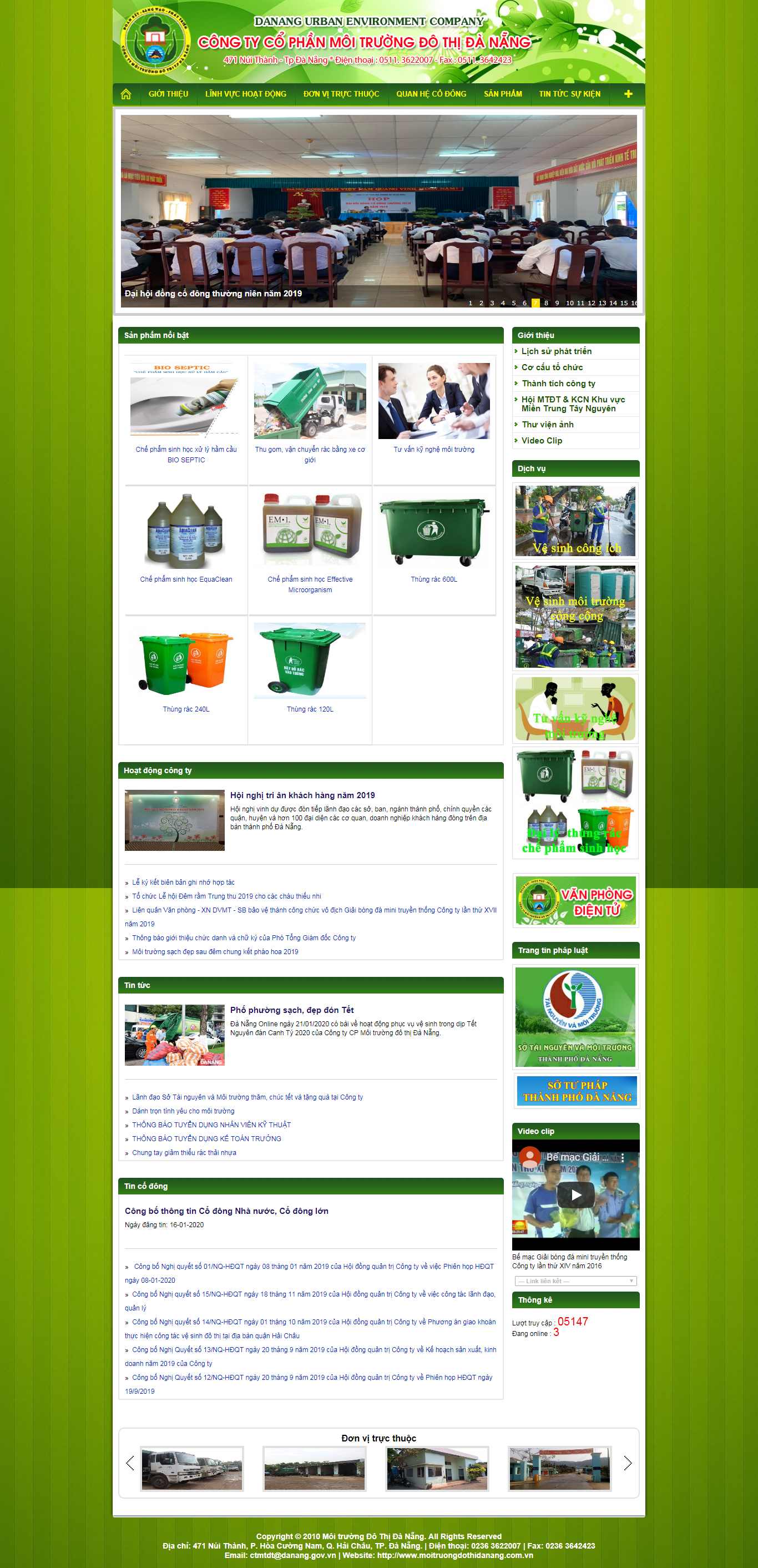 Thiết kế Website công ty môi trường - moitruongdothidanang.com.vn - VietWebGroup.Vn