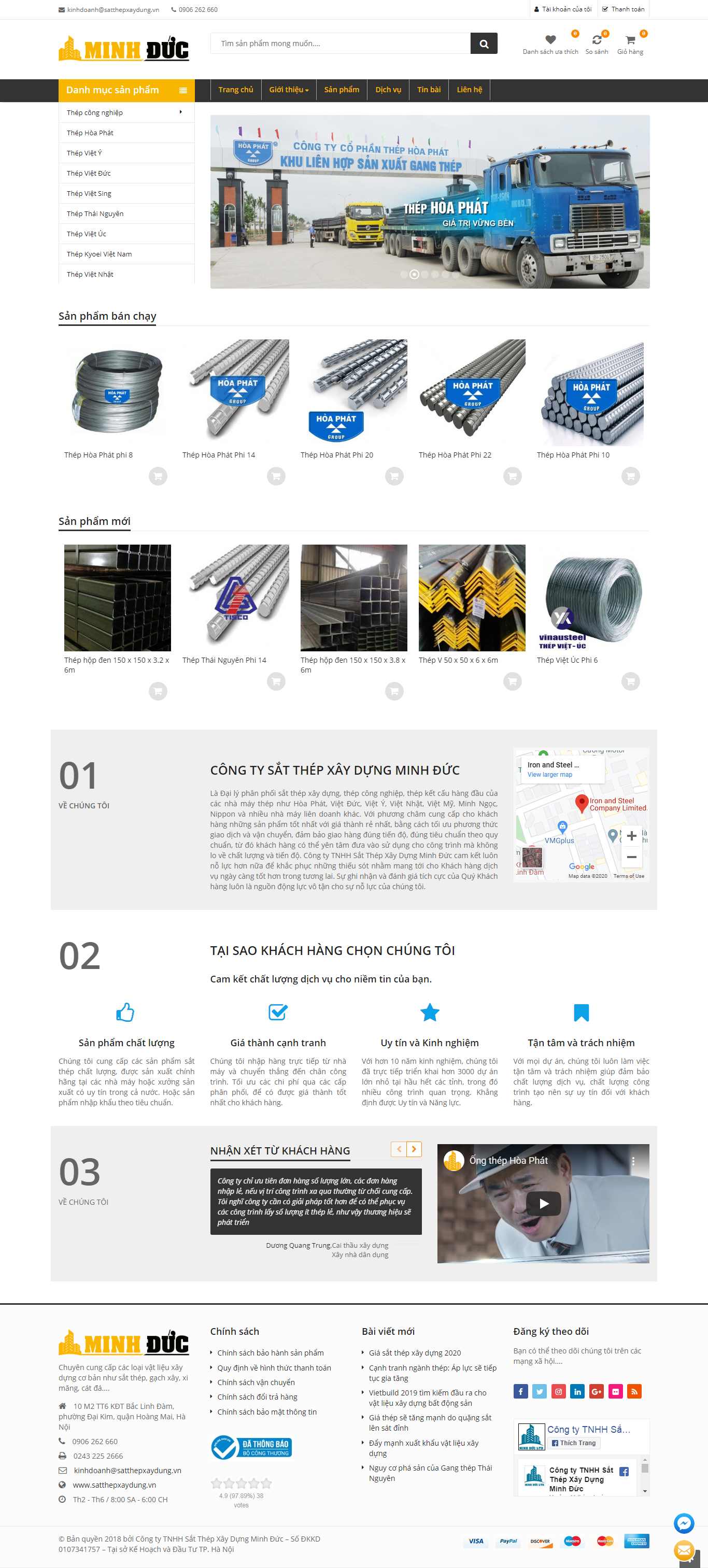 Thiết kế Website kinh doanh sắt thép - satthepxaydung.vn - VietWebGroup.Vn