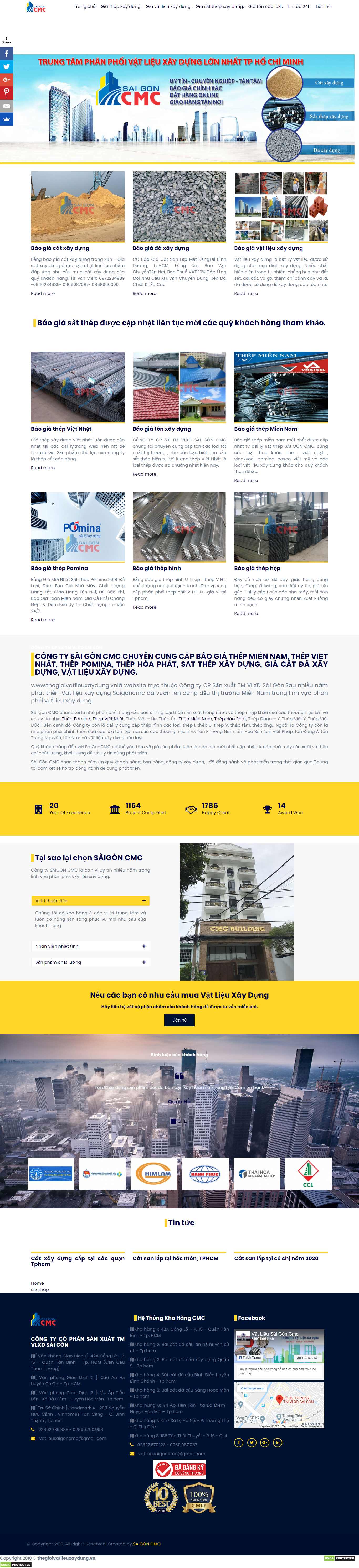 Thiết kế Website kinh doanh sắt thép - thegioivatlieuxaydung.vn - VietWebGroup.Vn