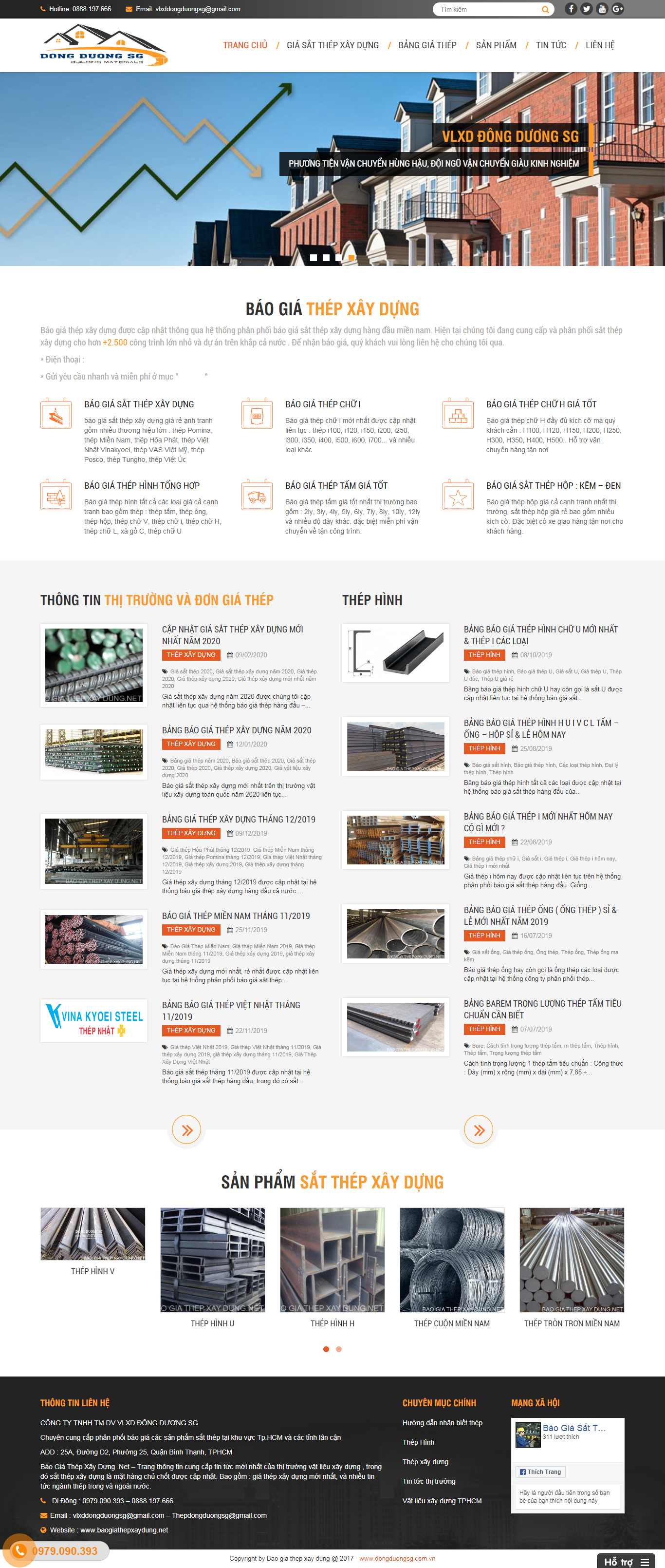 Thiết kế Website kinh doanh sắt thép - baogiathepxaydung.net - VietWebGroup.Vn