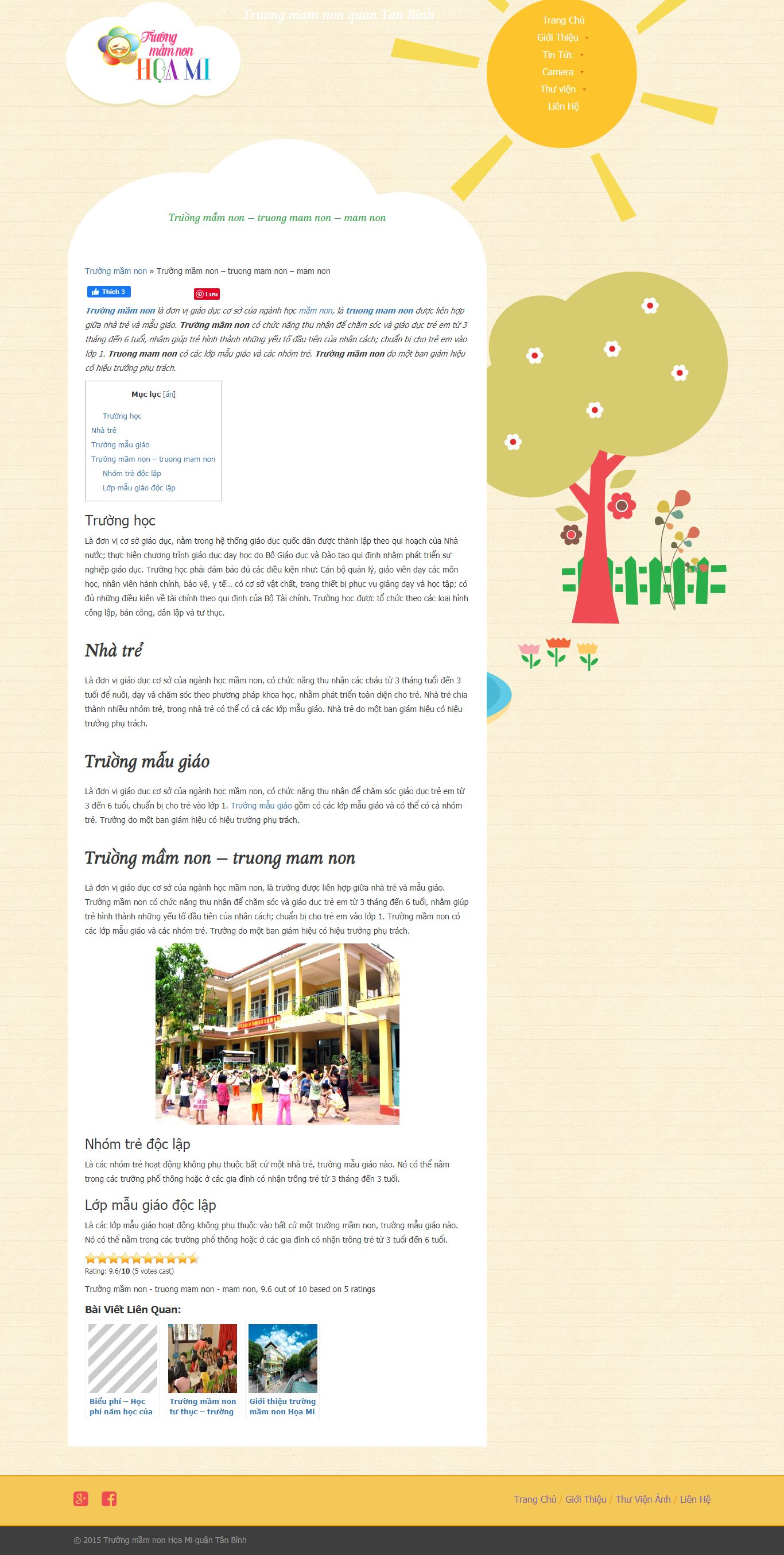 Thiết kế Website trường mầm non - mamnonhoami.edu.vn - VietWebGroup.Vn