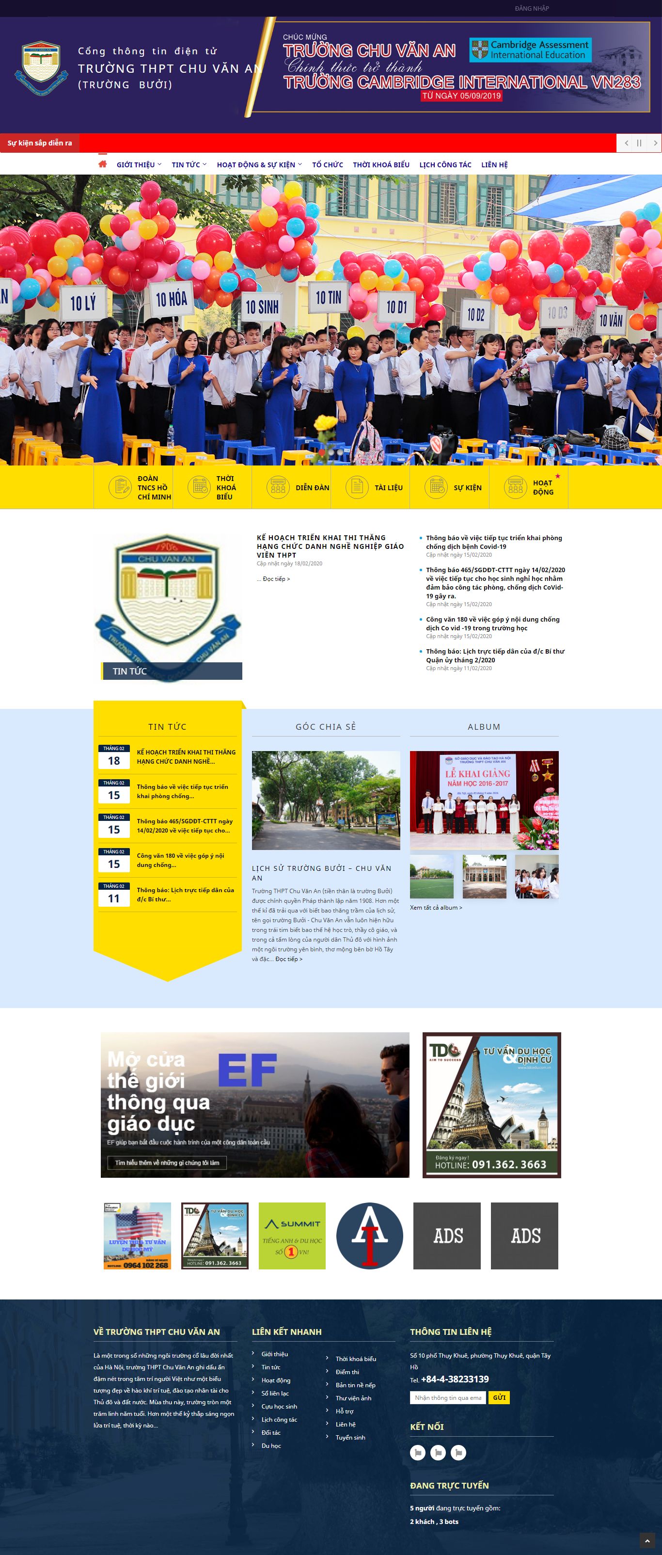 Thiết kế Website trường trung học - c3chuvanan.edu.vn - VietWebGroup.Vn