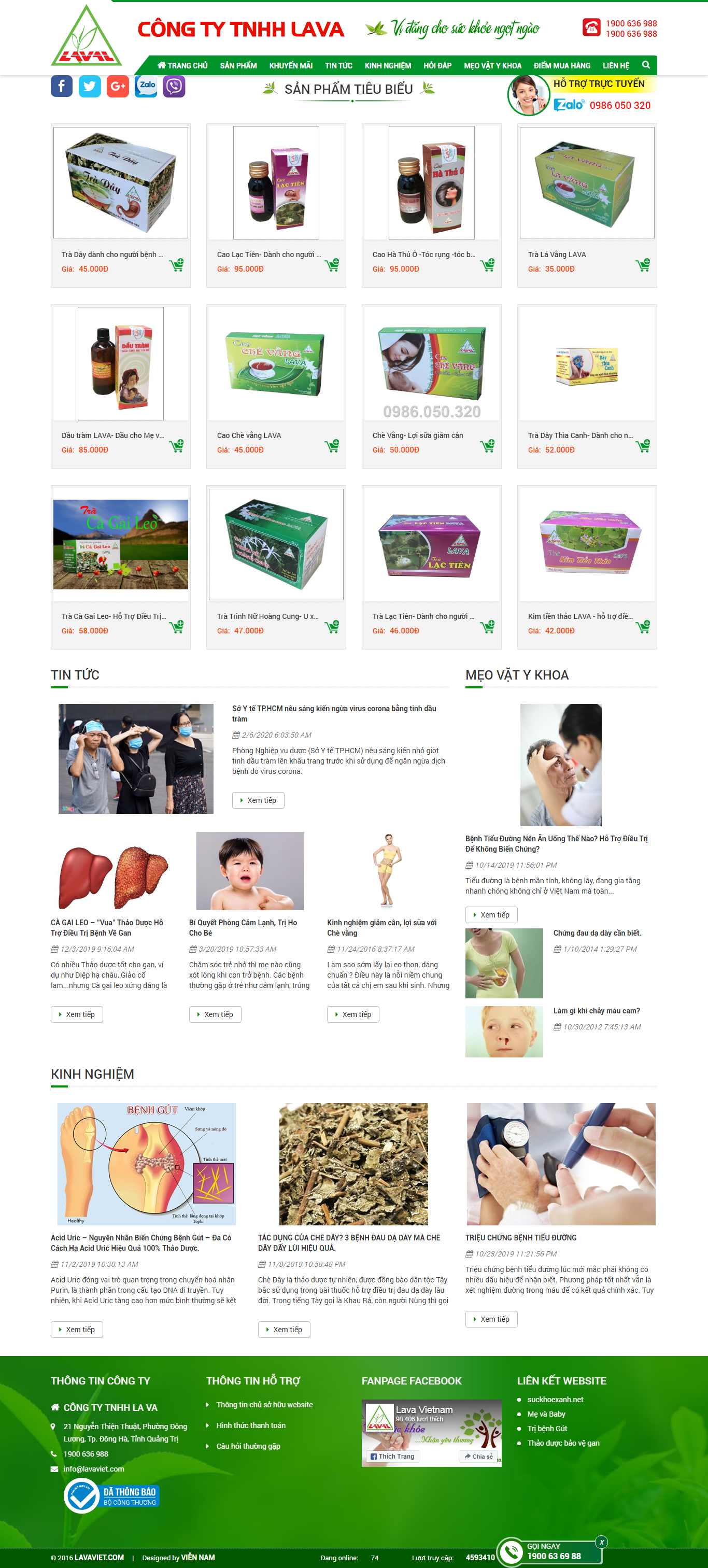 Thiết kế Website bán tinh dầu - lavaviet.com - VietWebGroup.Vn