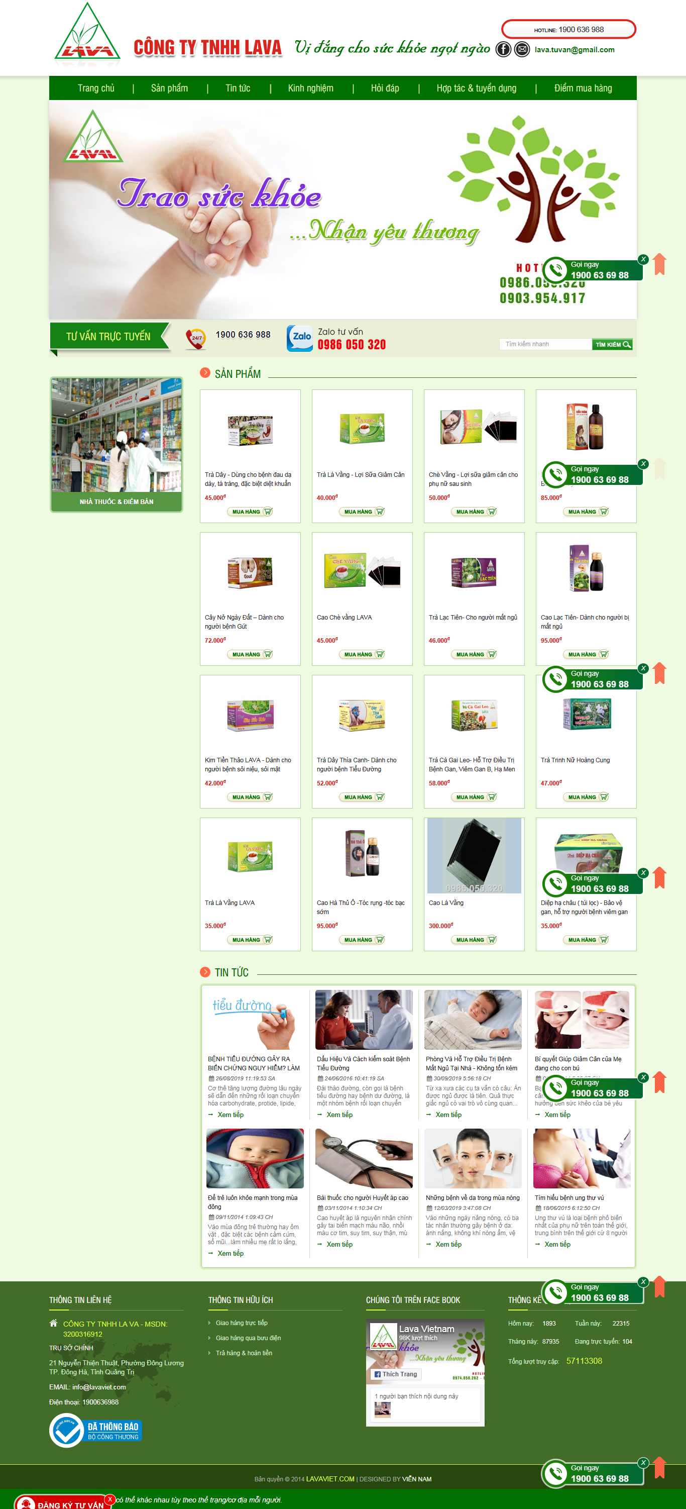 Thiết kế Website bán tinh dầu - suckhoexanh.net - VietWebGroup.Vn