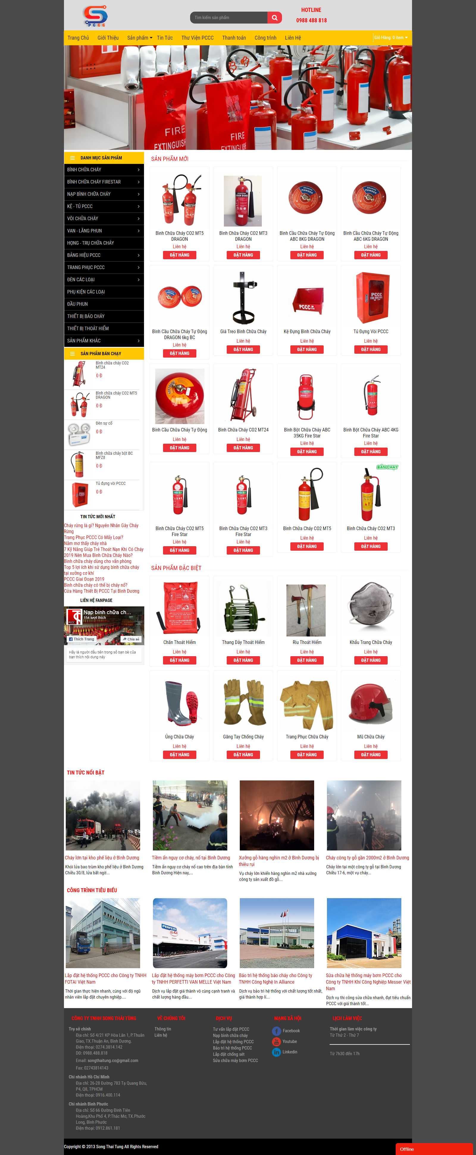 Thiết kế Website chữa cháy - pcccsongthaitung.com - VietWebGroup.Vn