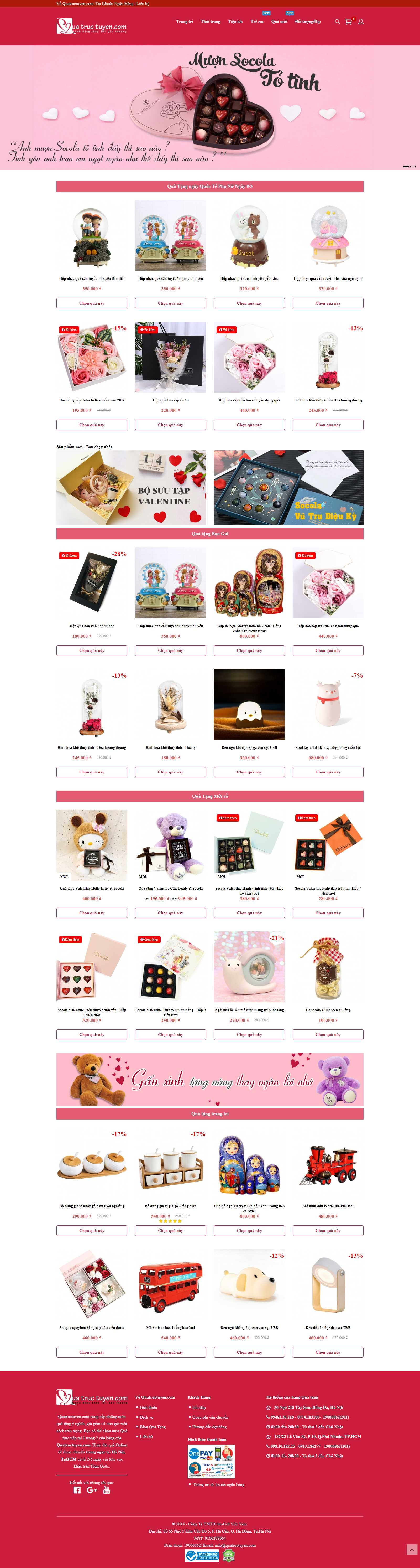Thiết kế Website quà lưu niệm - quatructuyen.com - VietWebGroup.Vn