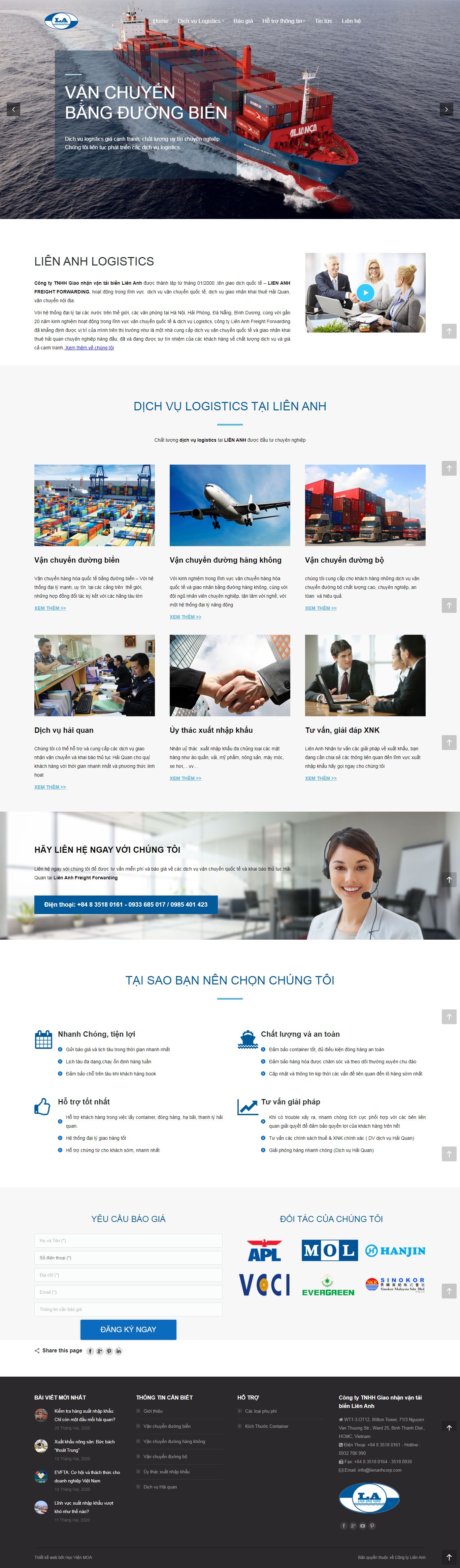 Thiết kế Website xuất khẩu - www.lienanhcorp.com - VietWebGroup.Vn