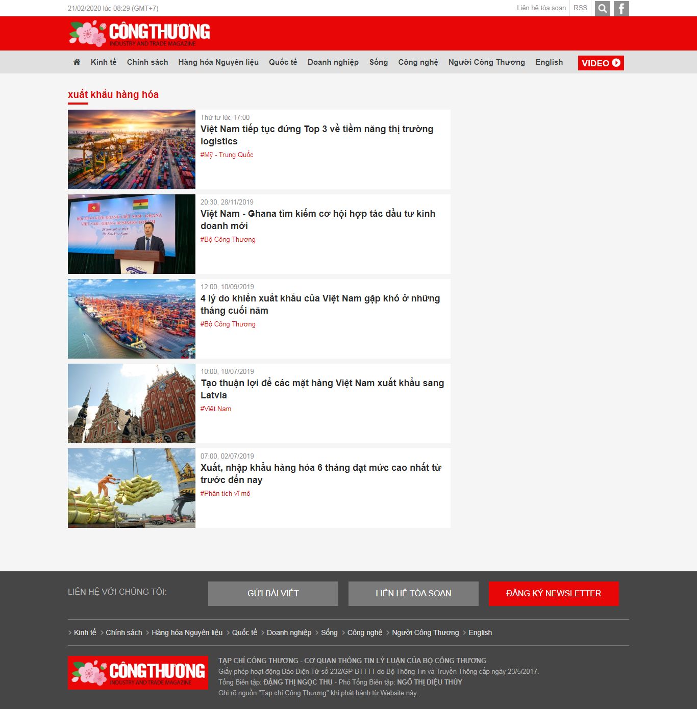 Thiết kế Website xuất khẩu - tapchicongthuong.vn - VietWebGroup.Vn