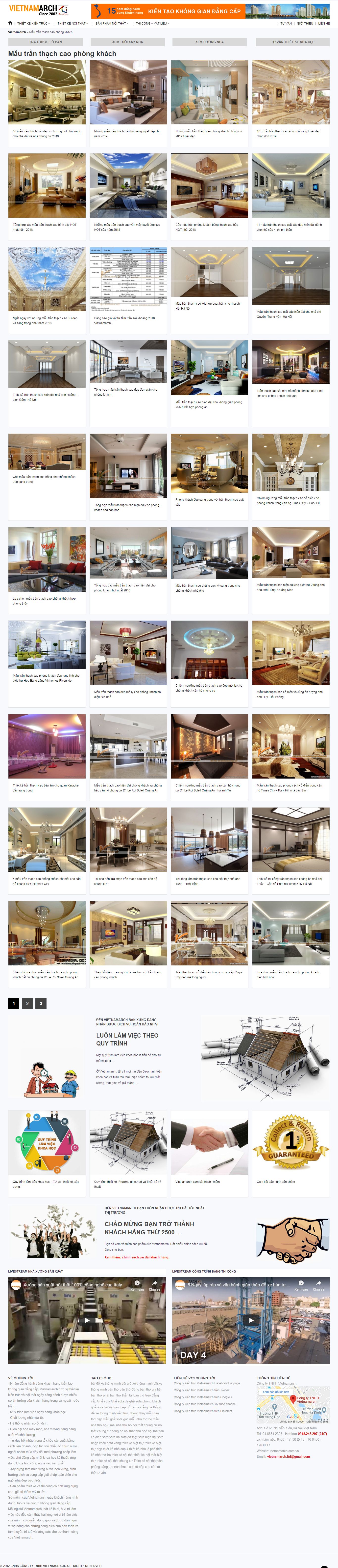 Thiết kế Website trần thạch cao - vietnamarch.com.vn - VietWebGroup.Vn