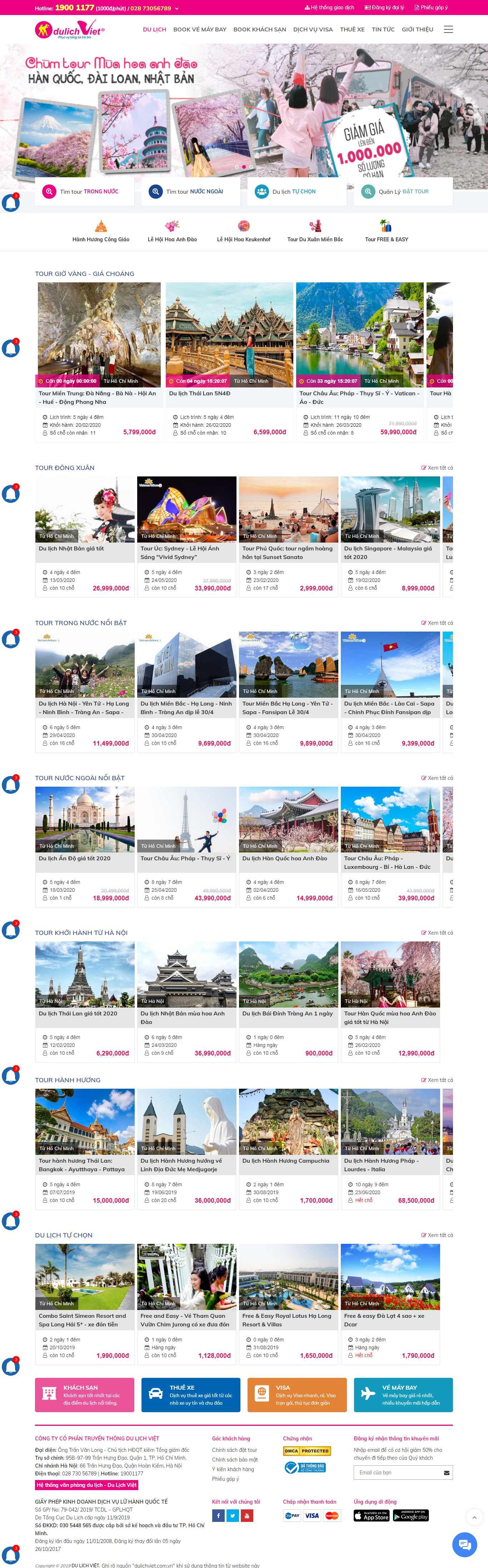 Thiết kế Website công ty du lịch - dulichviet.com.vn - VietWebGroup.Vn