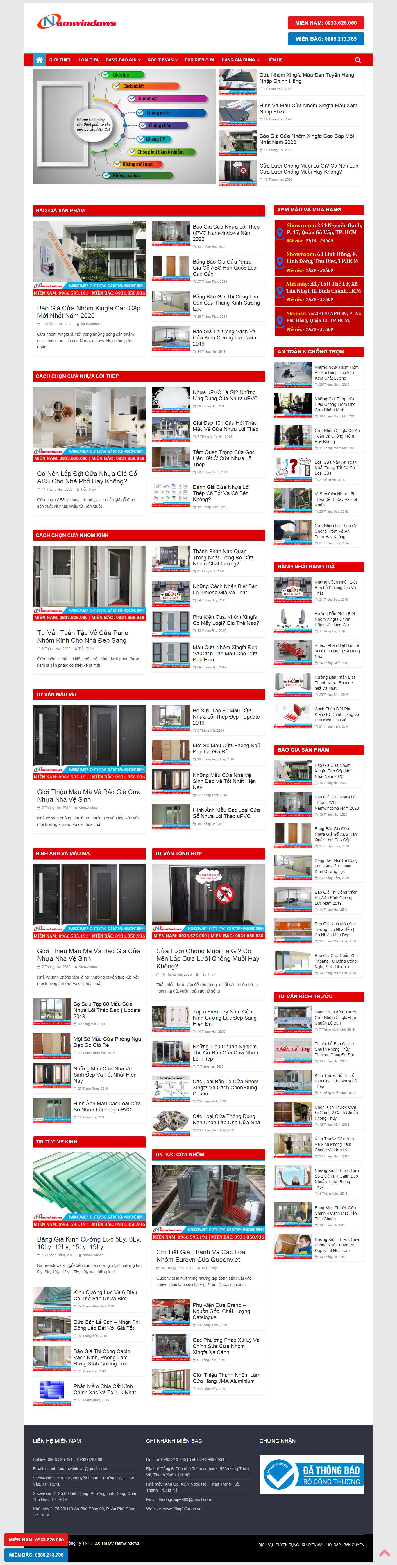 Thiết kế Website cửa nhựa - cuanhuanamwindows.com - VietWebGroup.Vn