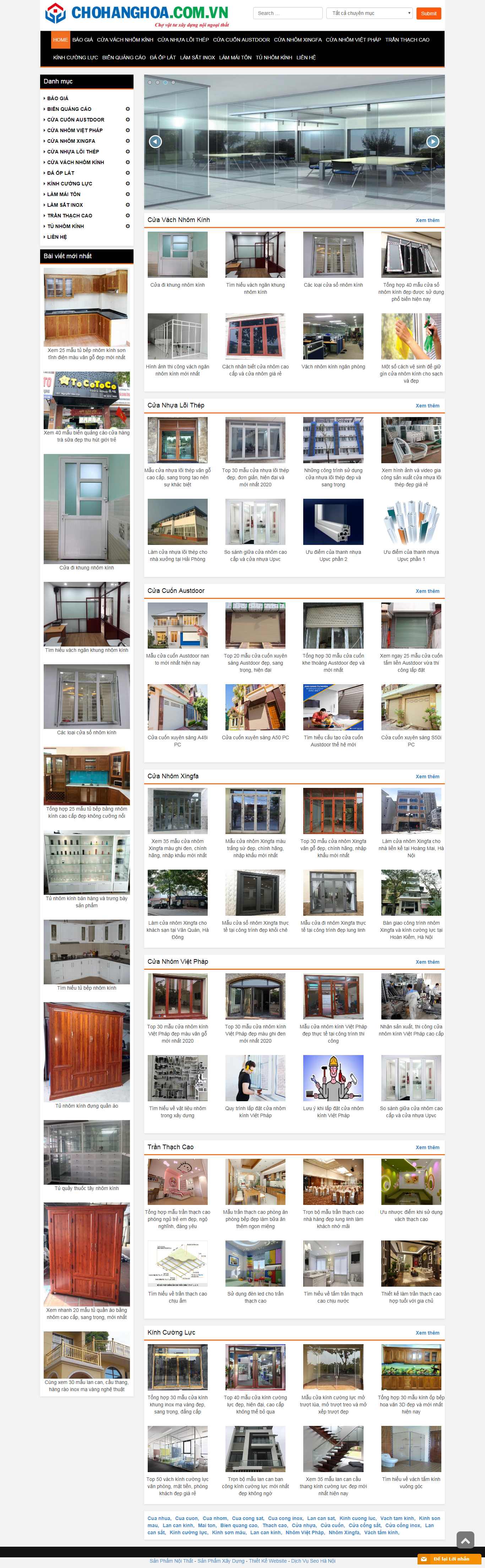 Thiết kế Website cửa nhựa - chohanghoa.com.vn - VietWebGroup.Vn