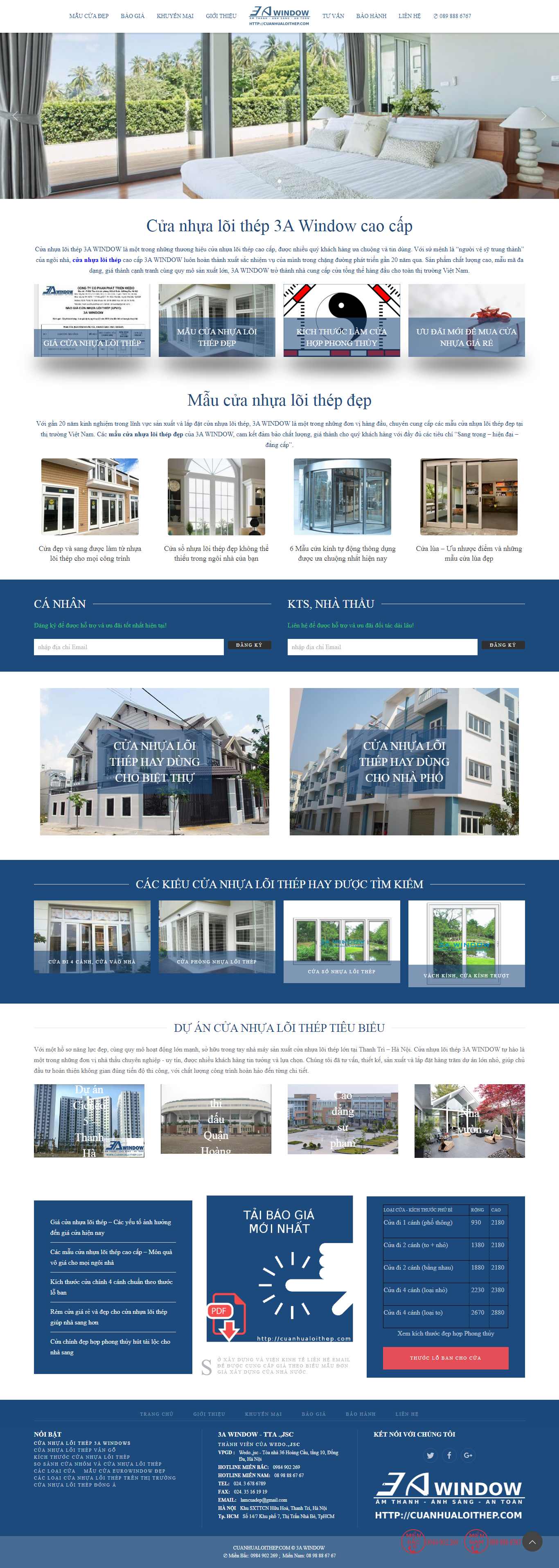 Thiết kế Website cửa nhựa - cuanhualoithep.com - VietWebGroup.Vn