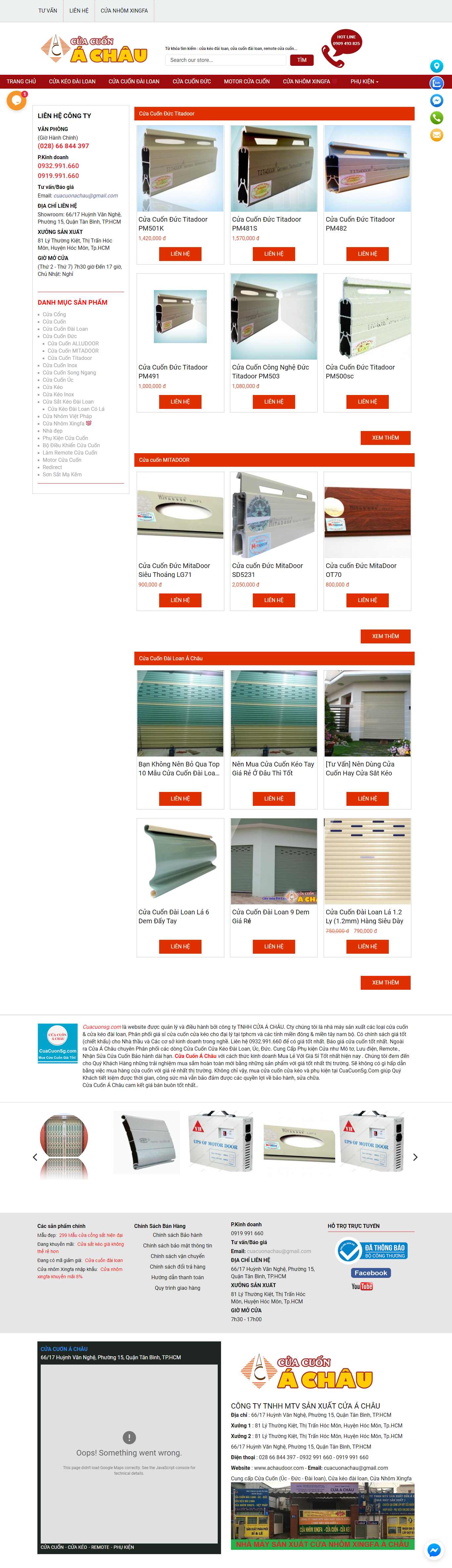 Thiết kế Website cửa cuốn - achaudoor.com - VietWebGroup.Vn