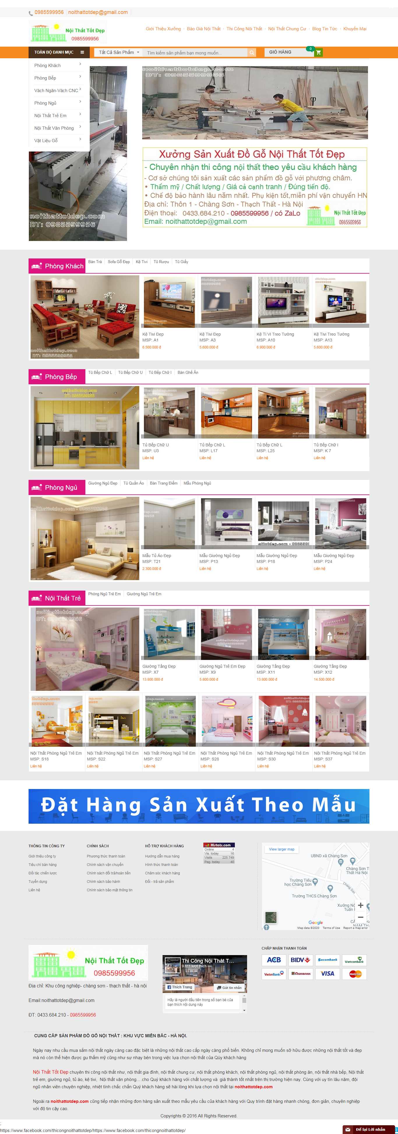 Thiết kế Website xưởng đồ gỗ - thicongnoithatso1.com - VietWebGroup.Vn