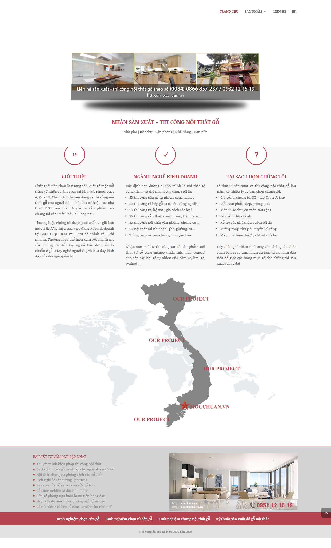 Thiết kế Website xưởng đồ gỗ - mocchuan.vn - VietWebGroup.Vn