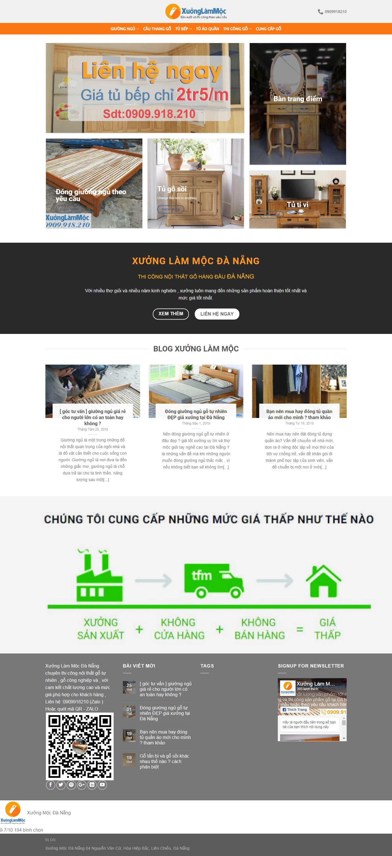 Thiết kế Website xưởng đồ gỗ - xuonglammoc.com - VietWebGroup.Vn